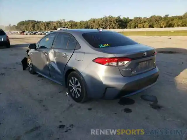 3 Photograph of a damaged car JTDEBRBE4LJ031571 TOYOTA COROLLA 2020