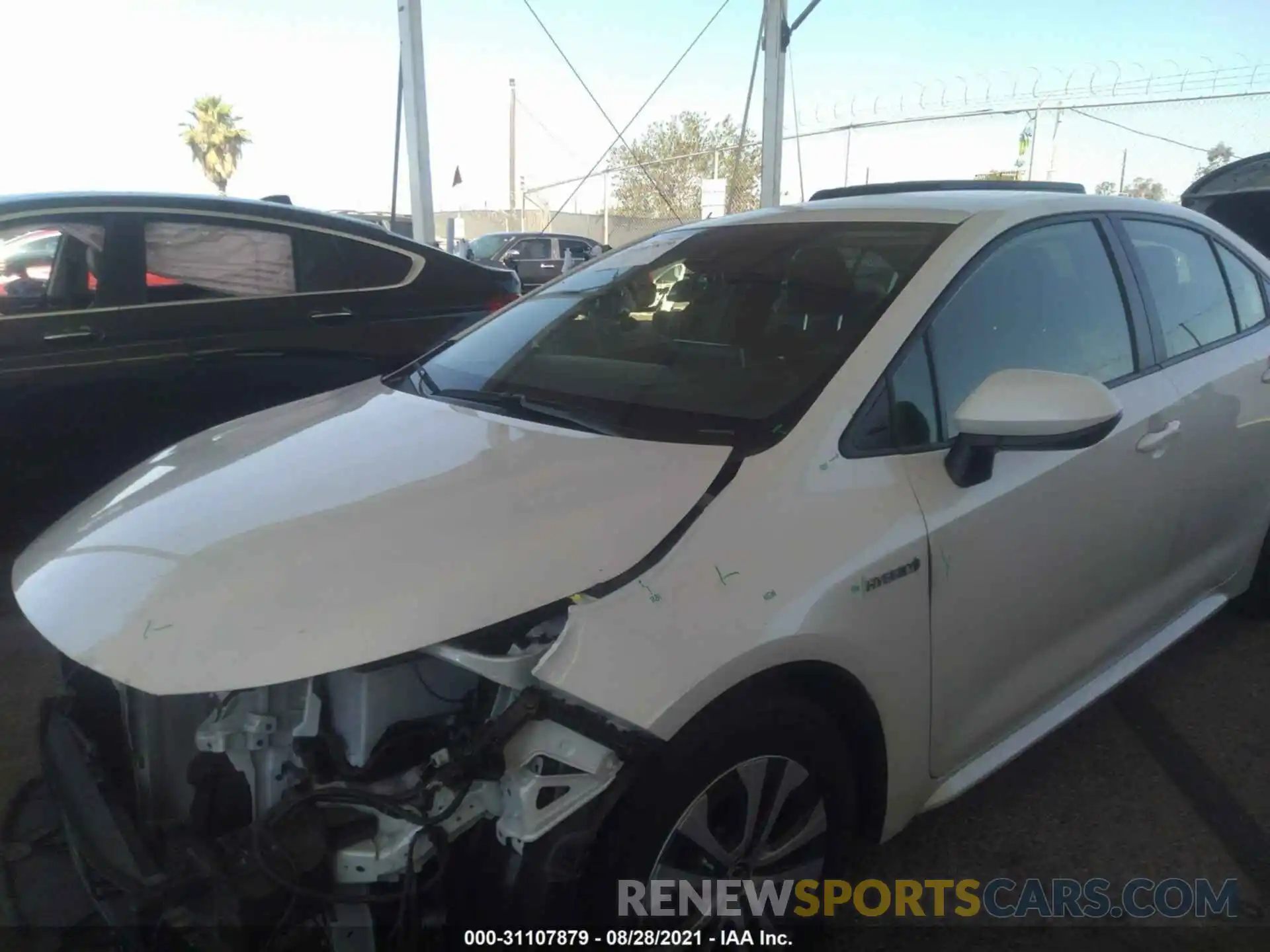 2 Photograph of a damaged car JTDEBRBE5LJ000183 TOYOTA COROLLA 2020