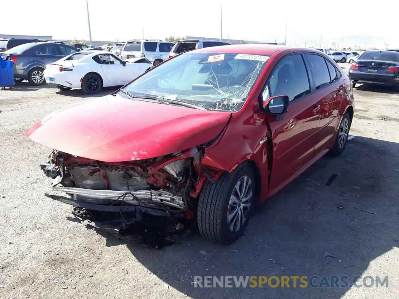 2 Photograph of a damaged car JTDEBRBE5LJ000572 TOYOTA COROLLA 2020