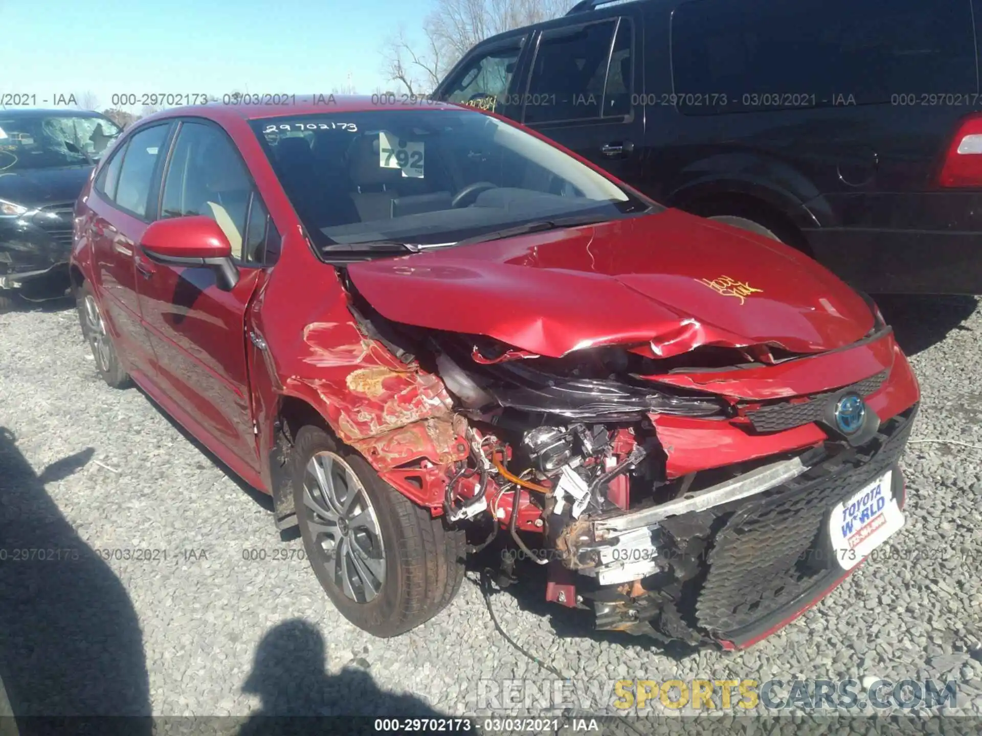 1 Photograph of a damaged car JTDEBRBE5LJ000636 TOYOTA COROLLA 2020