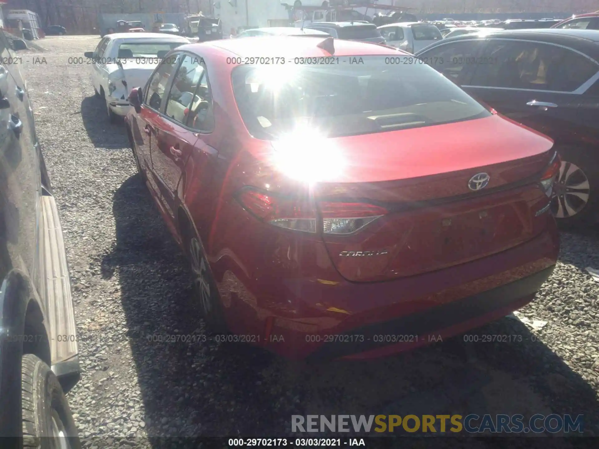 3 Photograph of a damaged car JTDEBRBE5LJ000636 TOYOTA COROLLA 2020