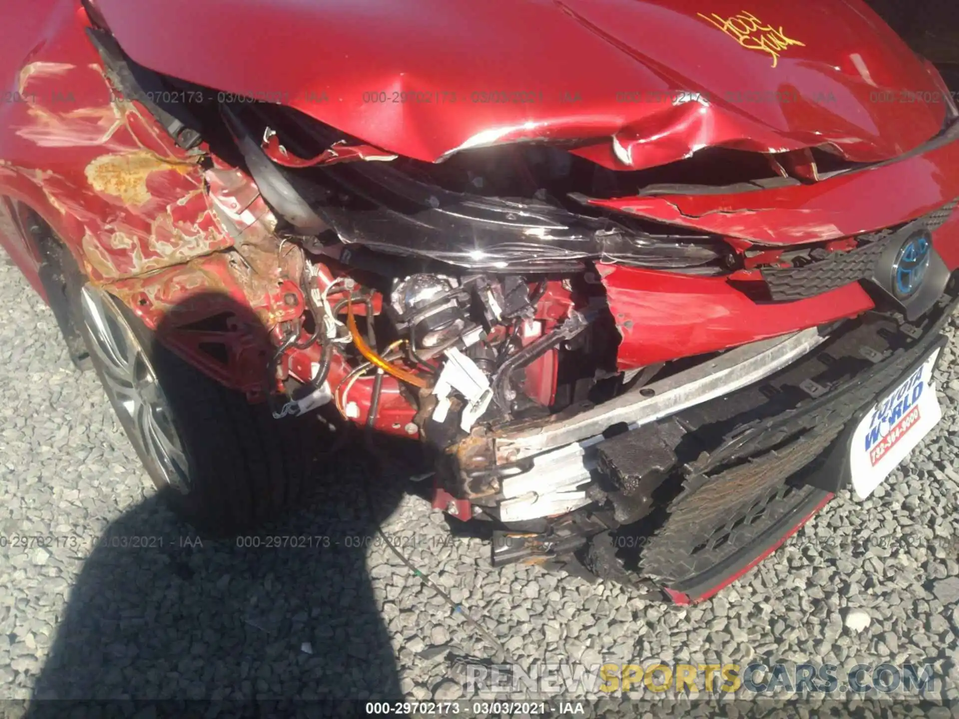 6 Photograph of a damaged car JTDEBRBE5LJ000636 TOYOTA COROLLA 2020