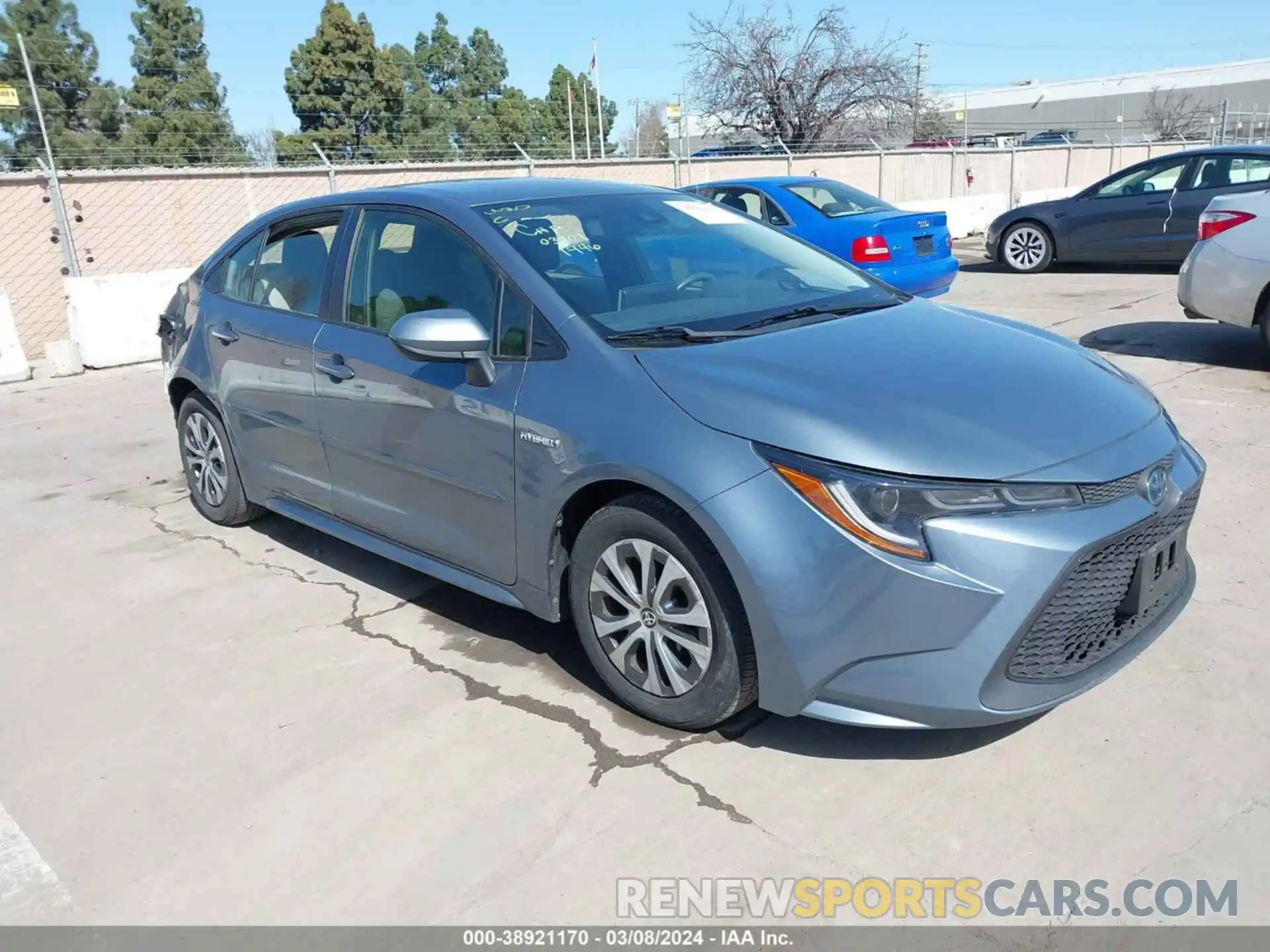 1 Photograph of a damaged car JTDEBRBE5LJ001446 TOYOTA COROLLA 2020