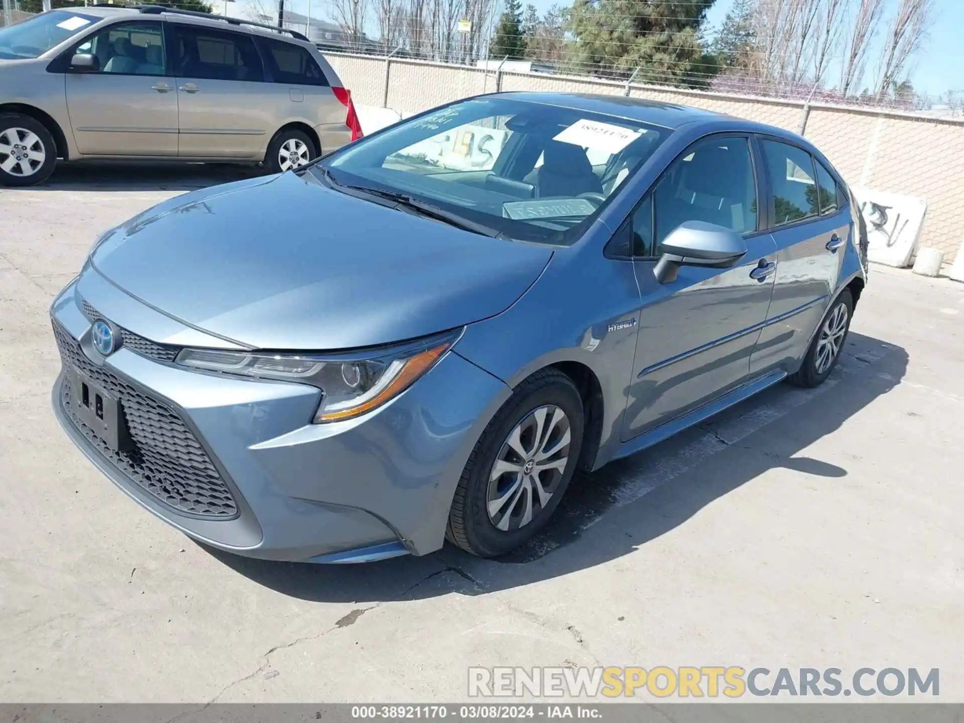 2 Photograph of a damaged car JTDEBRBE5LJ001446 TOYOTA COROLLA 2020