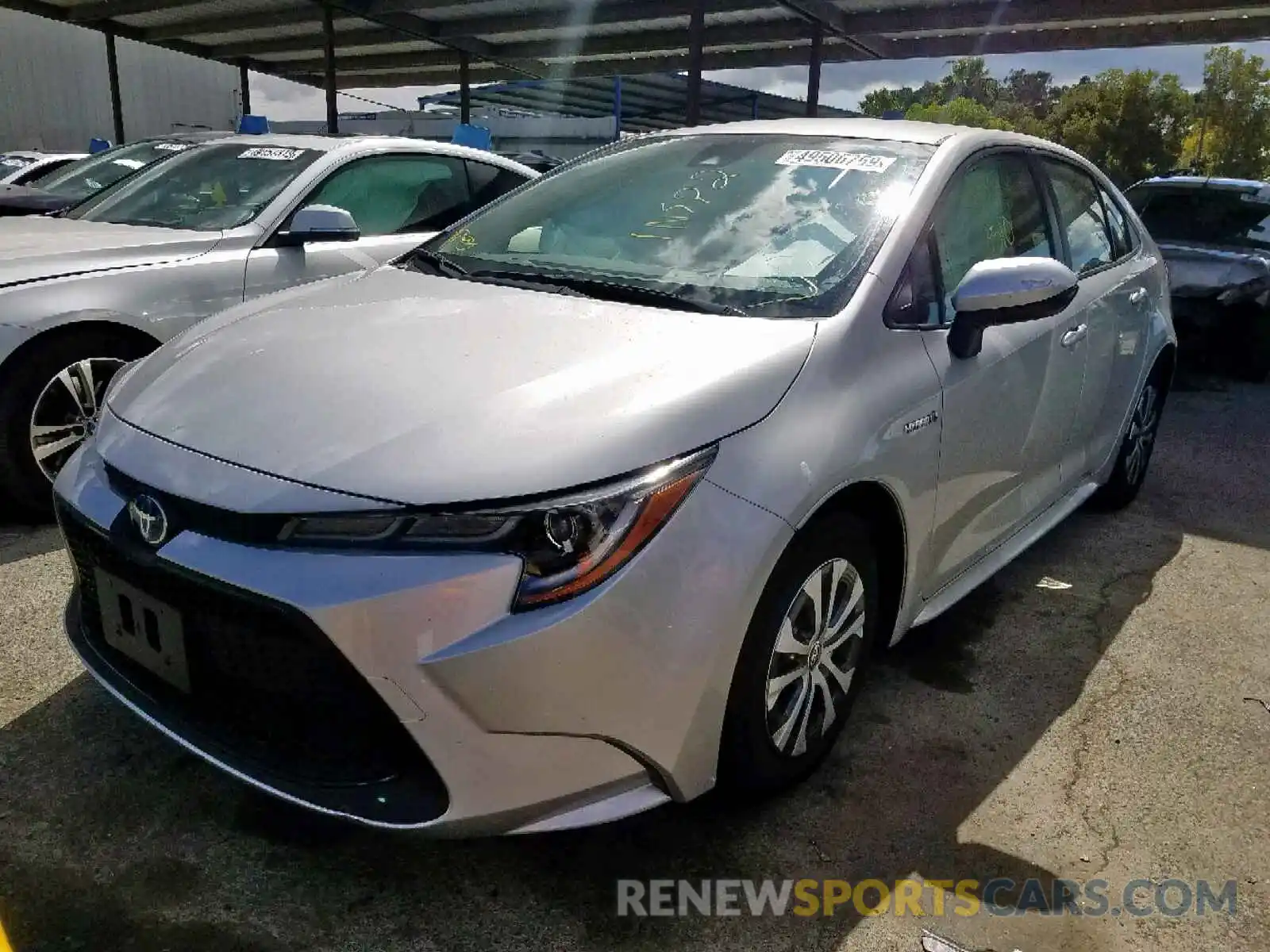 2 Photograph of a damaged car JTDEBRBE5LJ001866 TOYOTA COROLLA 2020