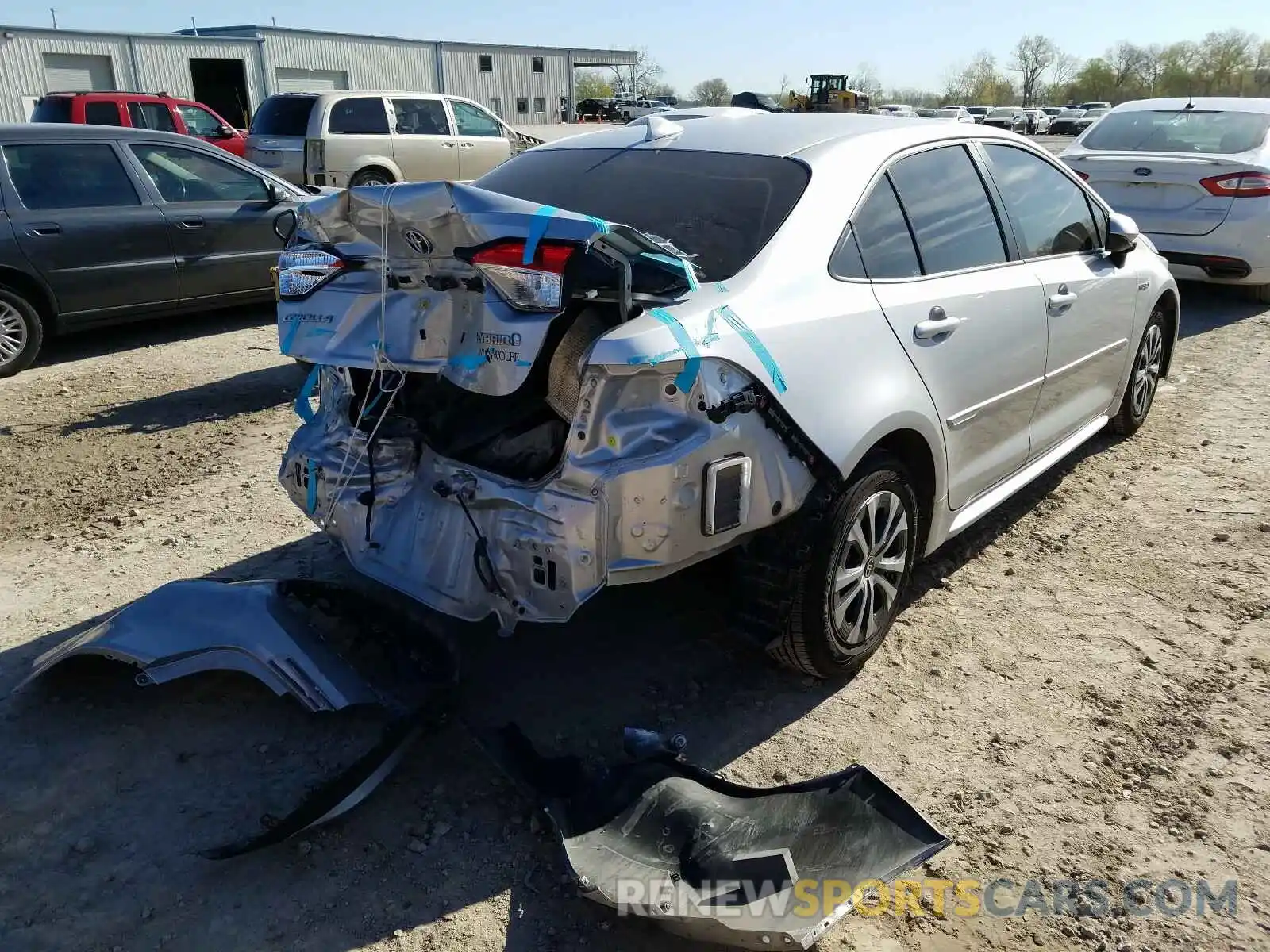 4 Photograph of a damaged car JTDEBRBE5LJ002211 TOYOTA COROLLA 2020