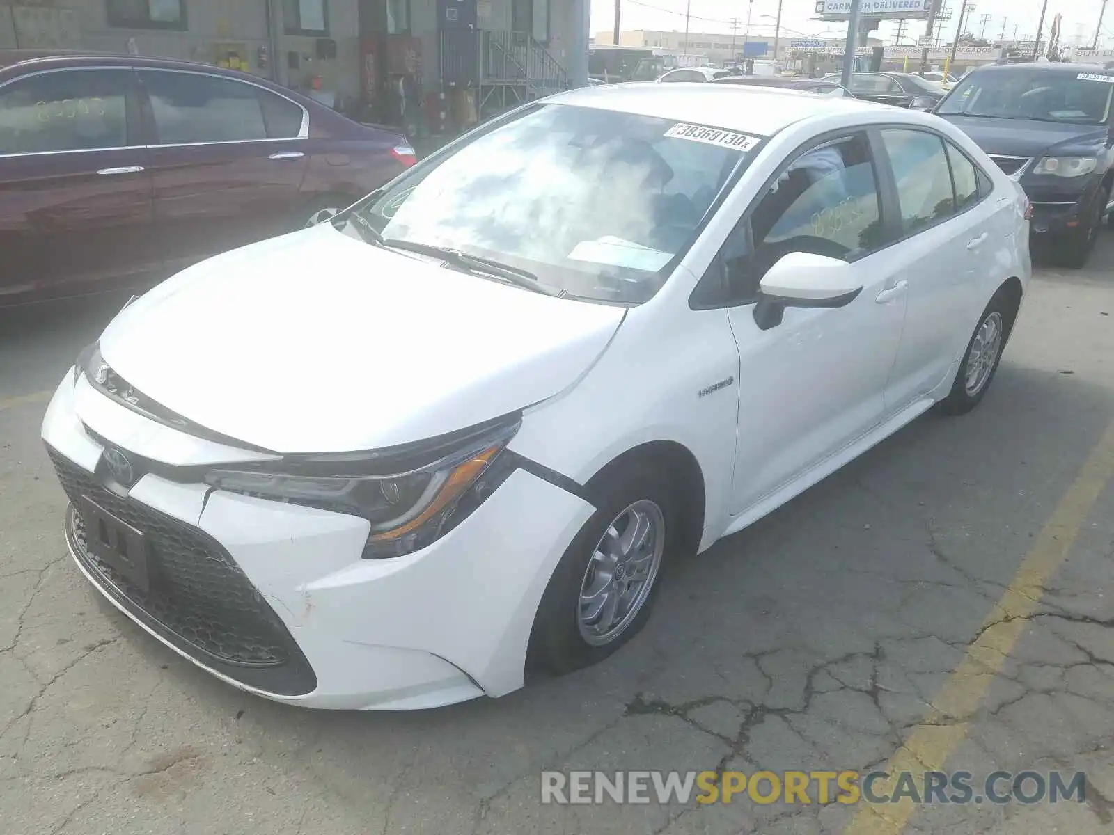 2 Photograph of a damaged car JTDEBRBE5LJ002421 TOYOTA COROLLA 2020