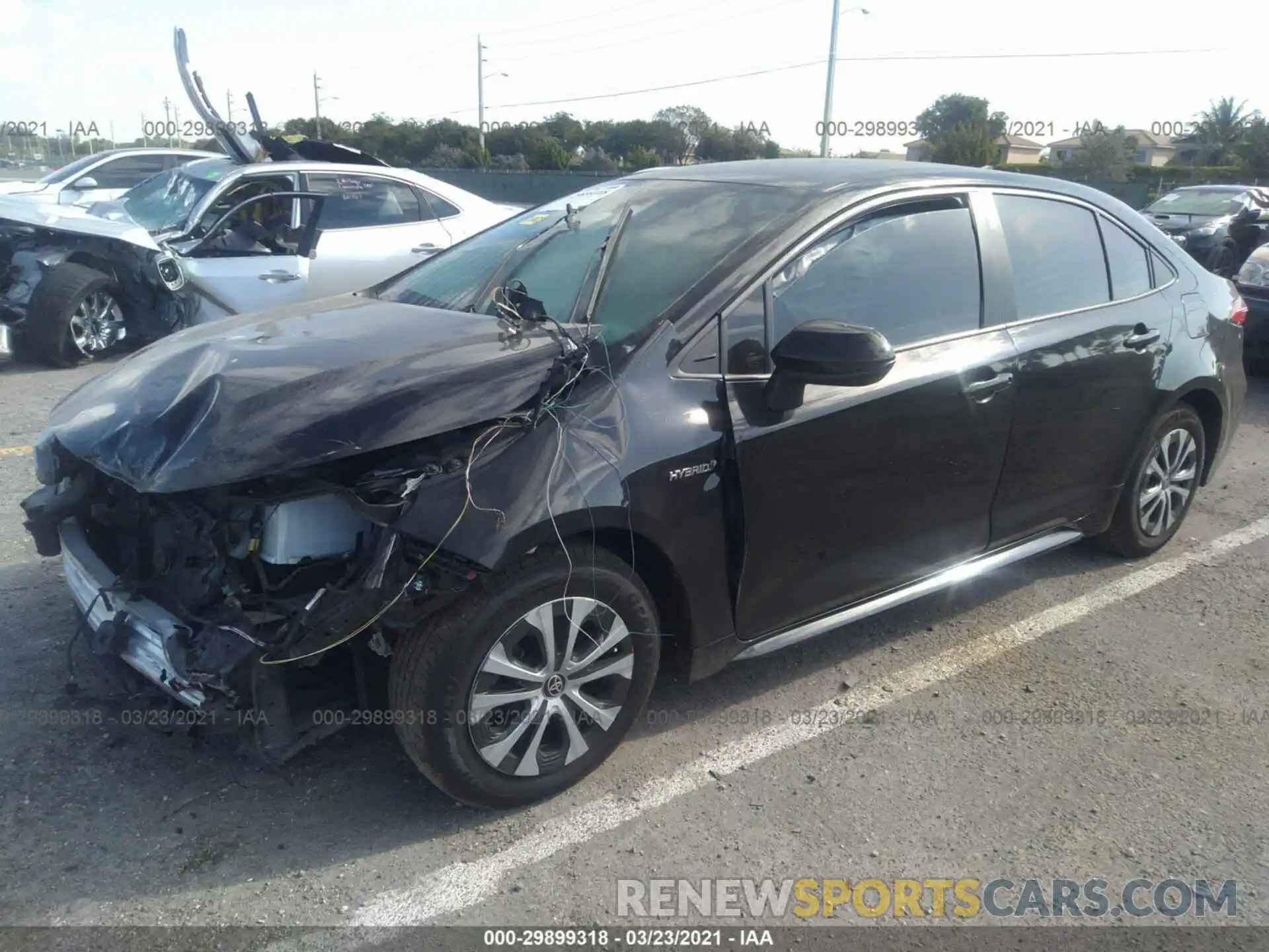 2 Photograph of a damaged car JTDEBRBE5LJ003990 TOYOTA COROLLA 2020