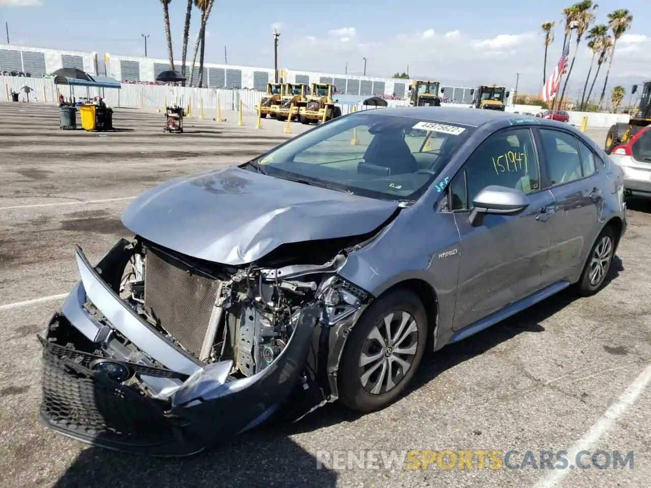 2 Photograph of a damaged car JTDEBRBE5LJ005089 TOYOTA COROLLA 2020