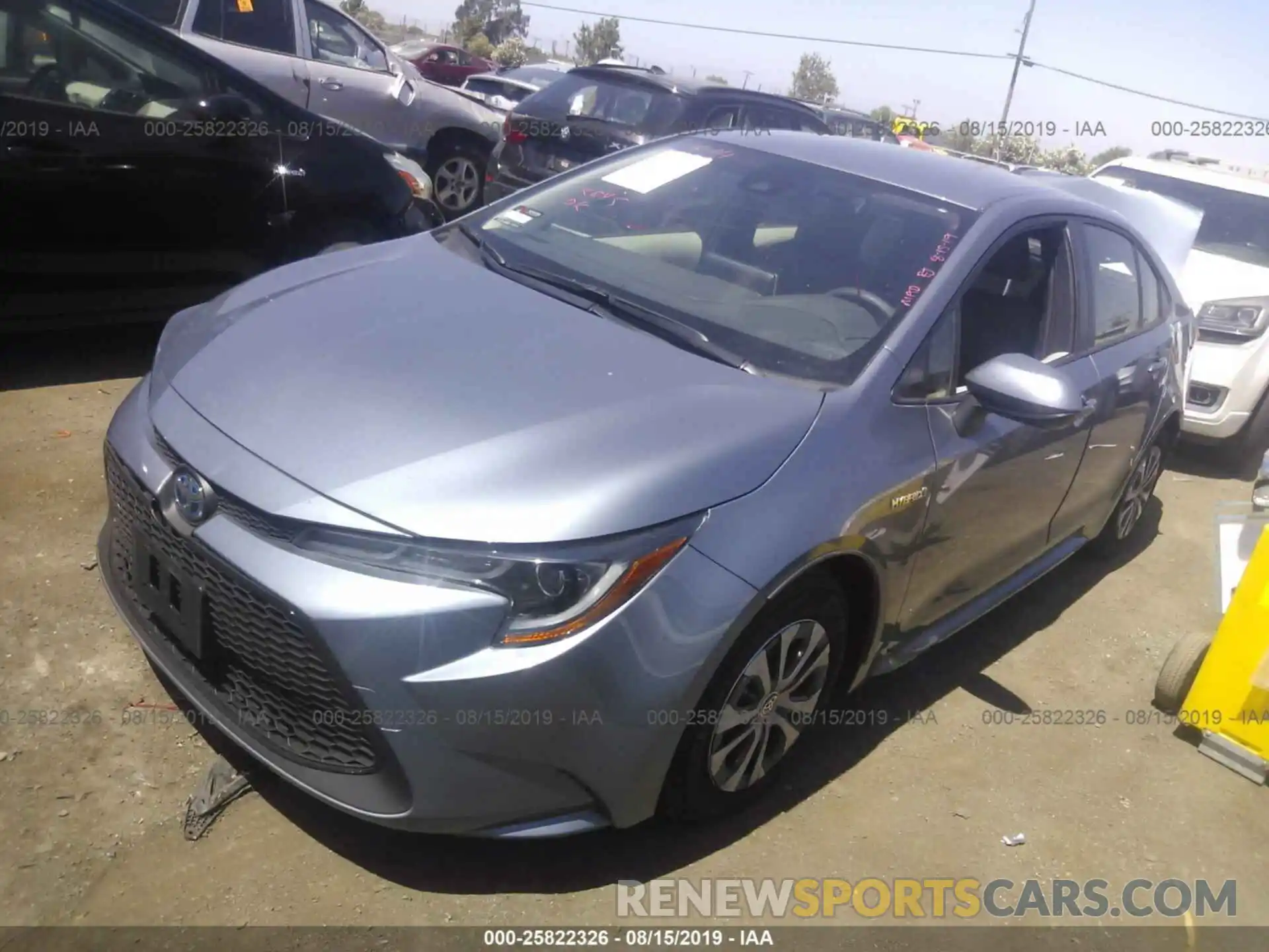 2 Photograph of a damaged car JTDEBRBE5LJ007358 TOYOTA COROLLA 2020