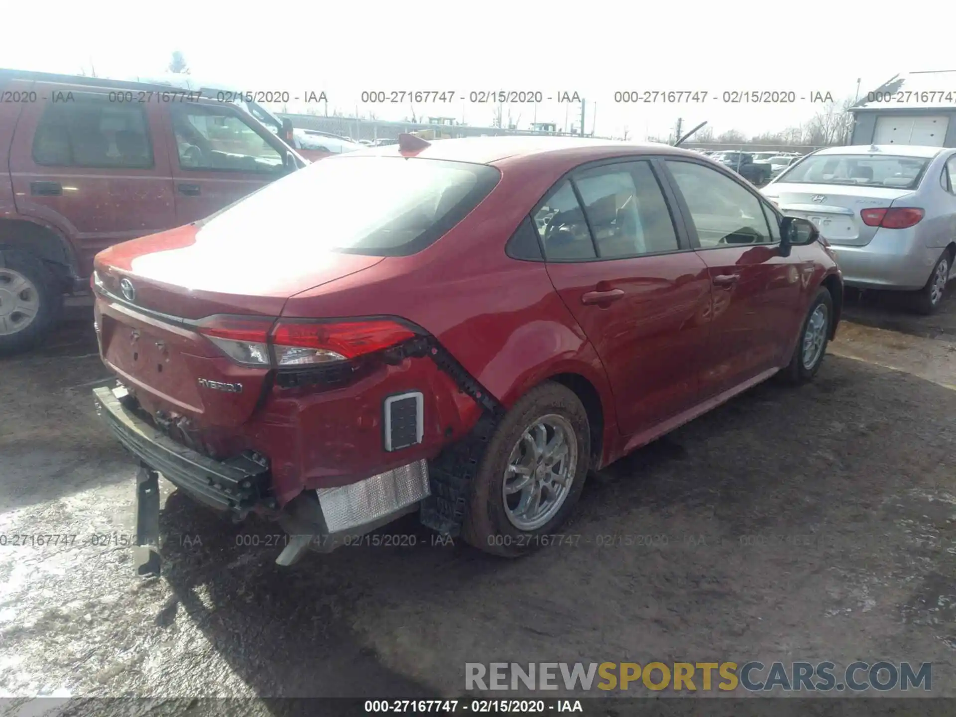 4 Photograph of a damaged car JTDEBRBE5LJ007991 TOYOTA COROLLA 2020