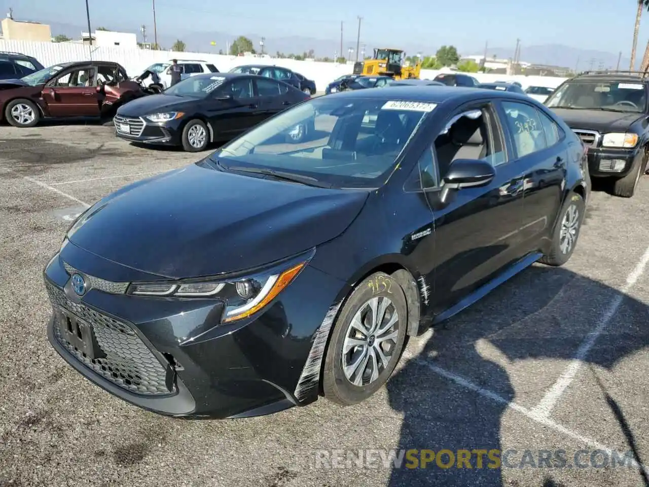 2 Photograph of a damaged car JTDEBRBE5LJ008235 TOYOTA COROLLA 2020