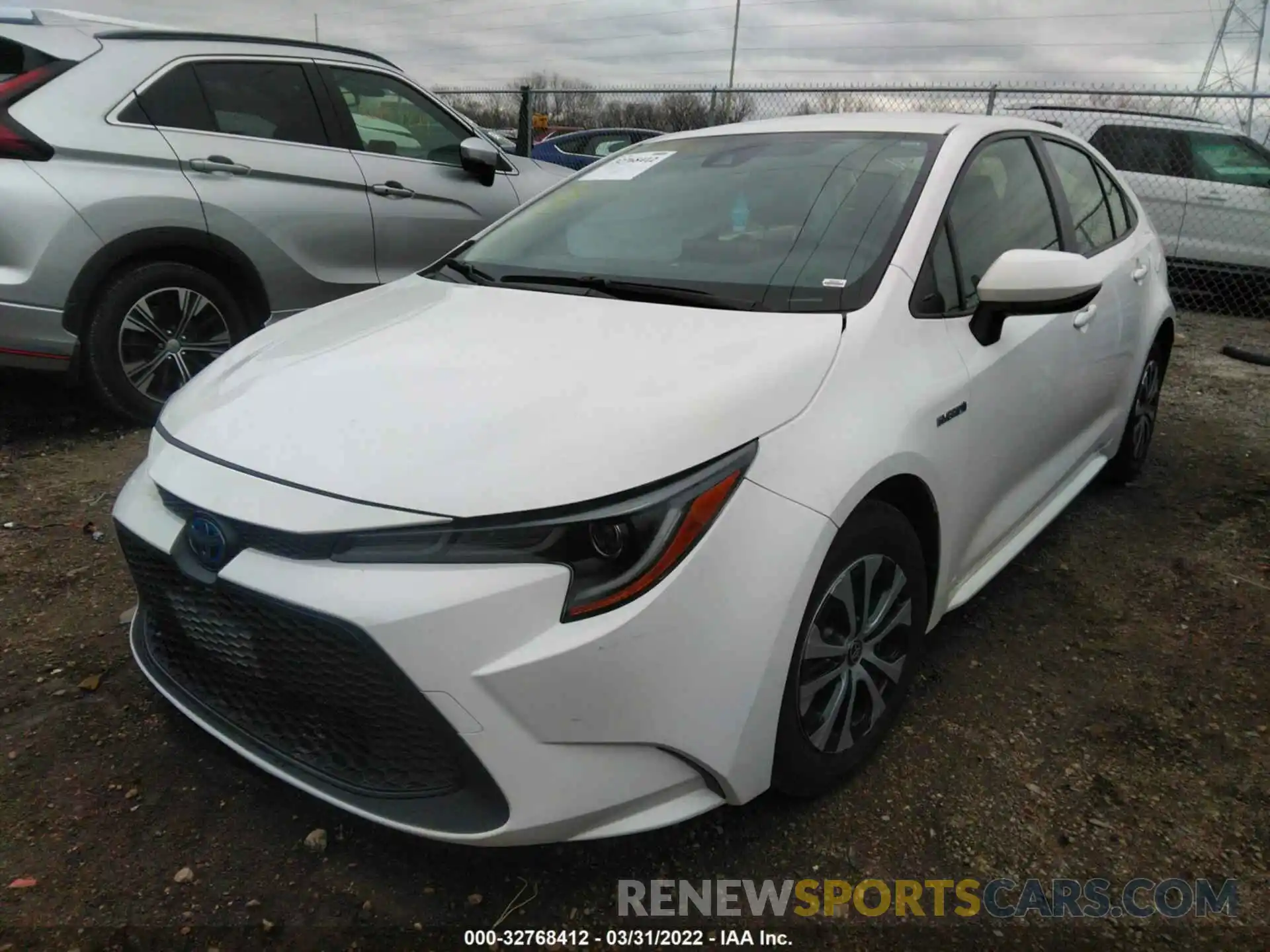 2 Photograph of a damaged car JTDEBRBE5LJ008512 TOYOTA COROLLA 2020