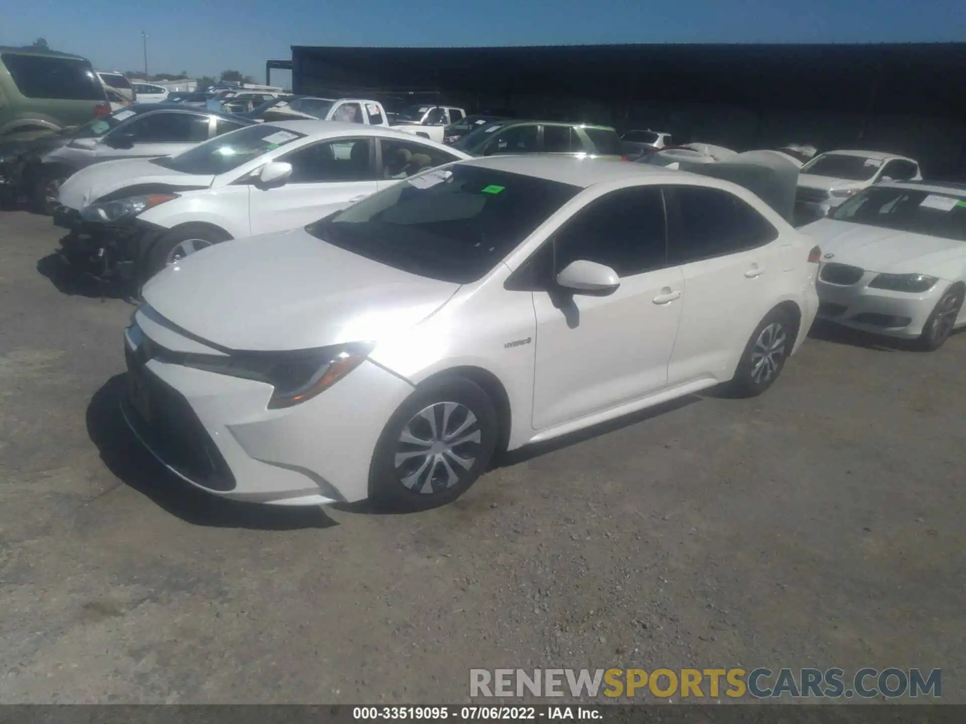 2 Photograph of a damaged car JTDEBRBE5LJ008817 TOYOTA COROLLA 2020