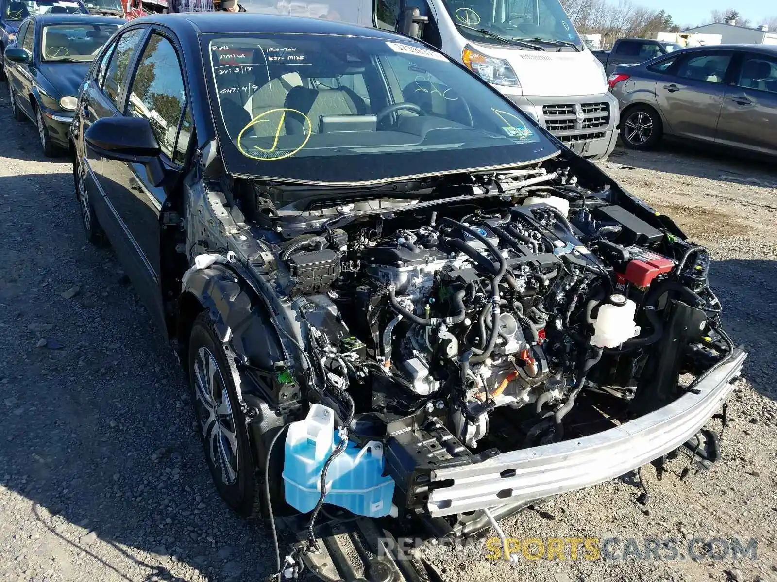 1 Photograph of a damaged car JTDEBRBE5LJ008946 TOYOTA COROLLA 2020
