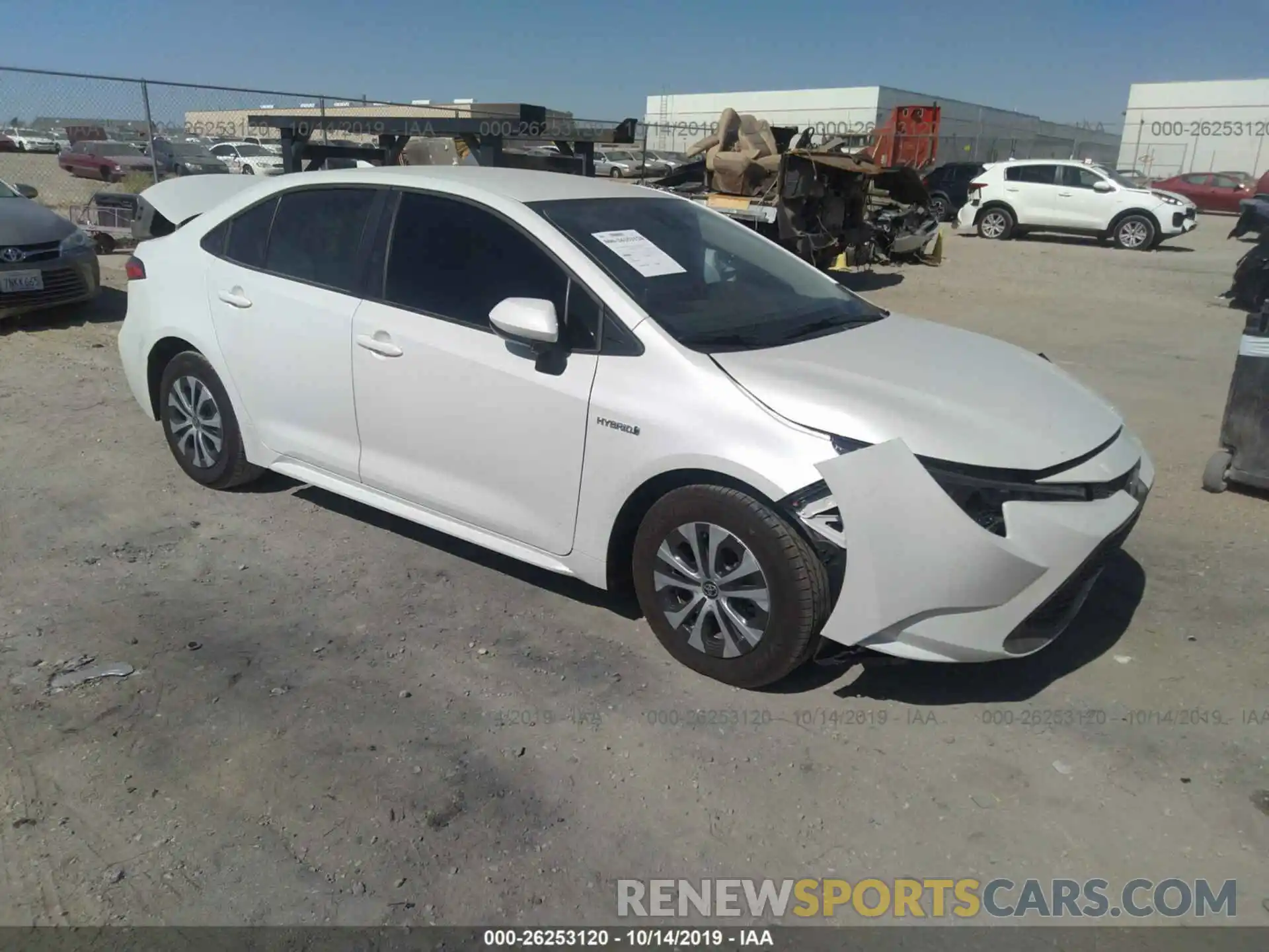 1 Photograph of a damaged car JTDEBRBE5LJ009868 TOYOTA COROLLA 2020