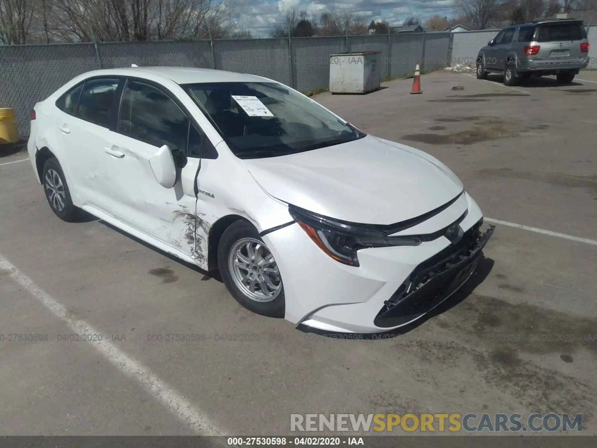 1 Photograph of a damaged car JTDEBRBE5LJ010311 TOYOTA COROLLA 2020