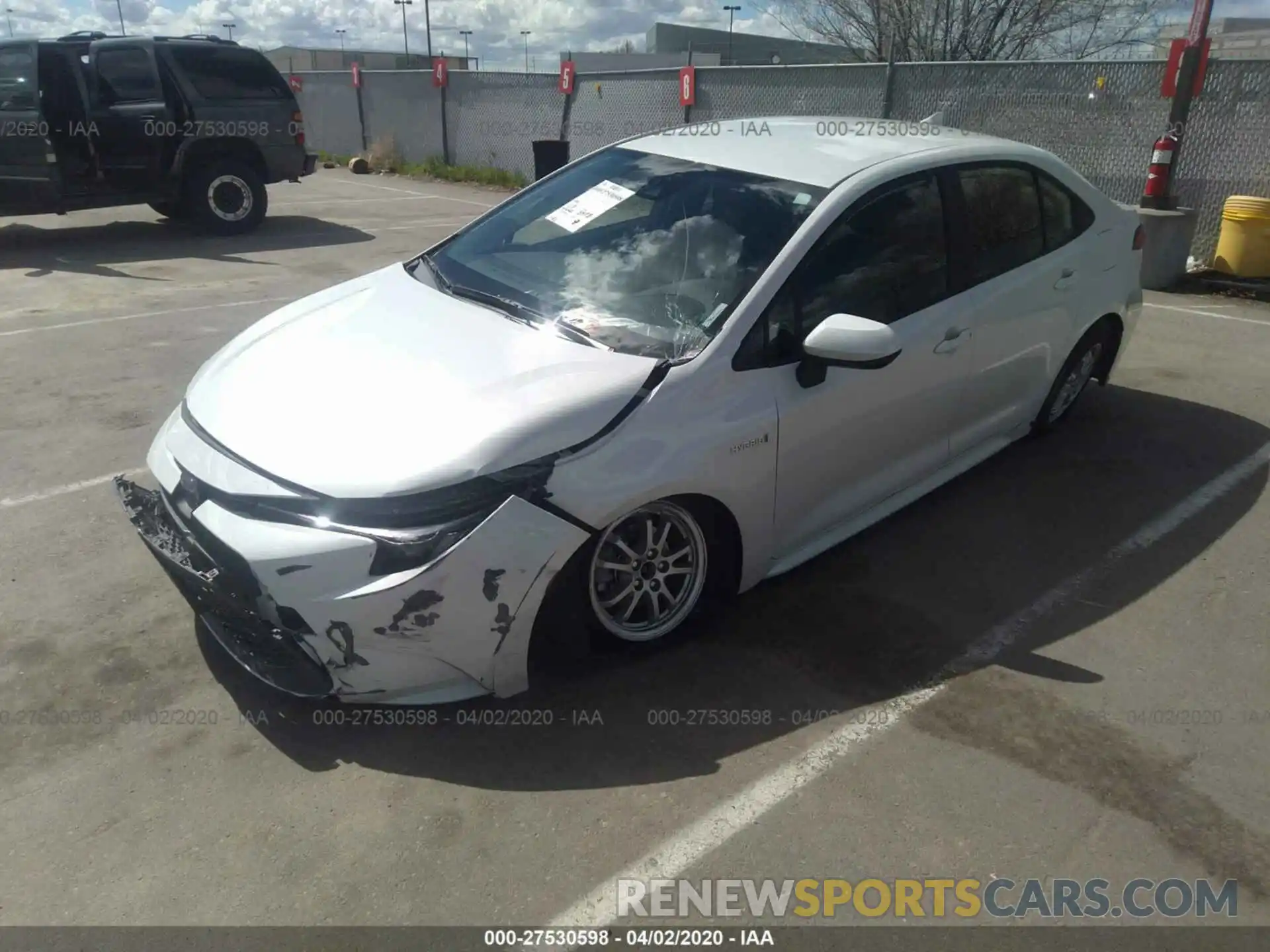 2 Photograph of a damaged car JTDEBRBE5LJ010311 TOYOTA COROLLA 2020