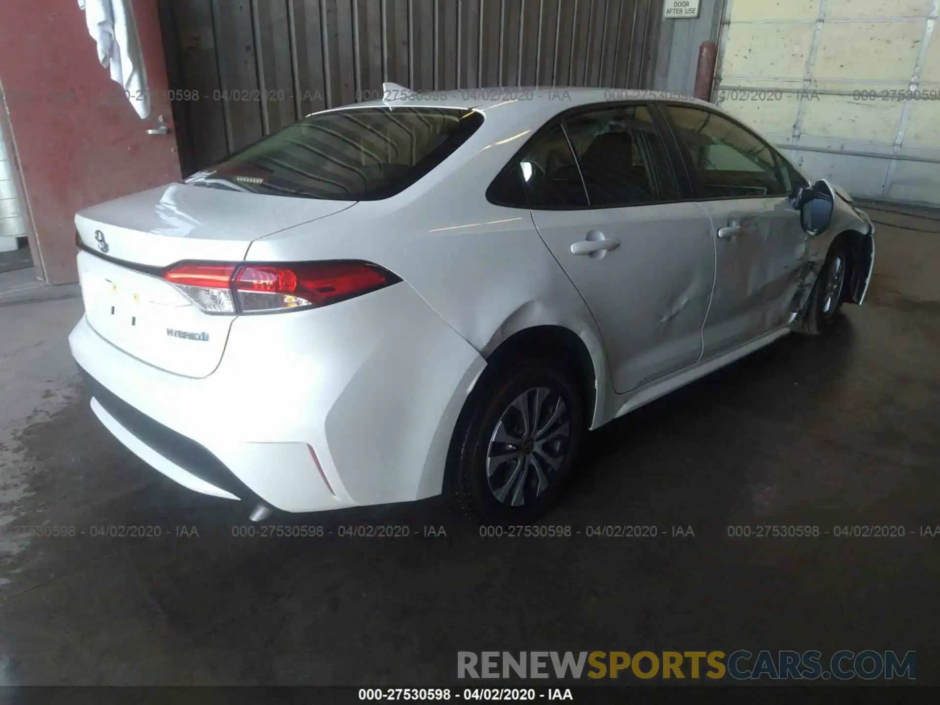 4 Photograph of a damaged car JTDEBRBE5LJ010311 TOYOTA COROLLA 2020