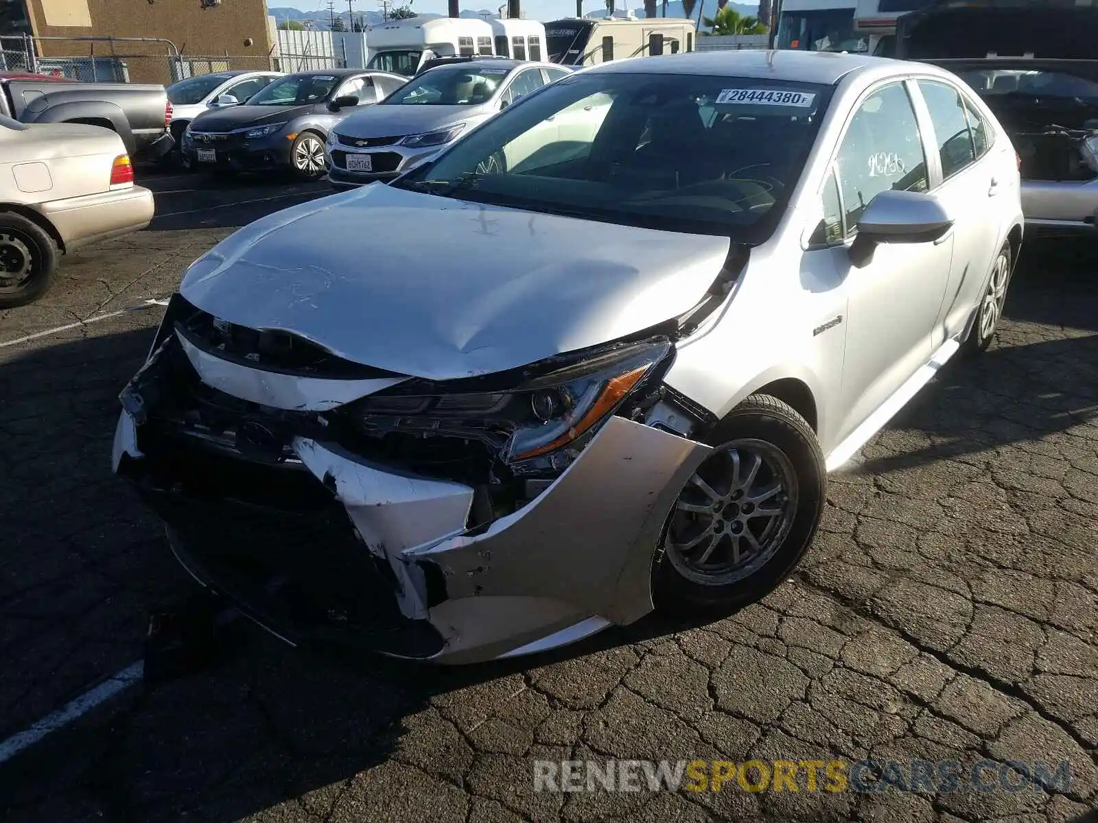 2 Photograph of a damaged car JTDEBRBE5LJ010874 TOYOTA COROLLA 2020