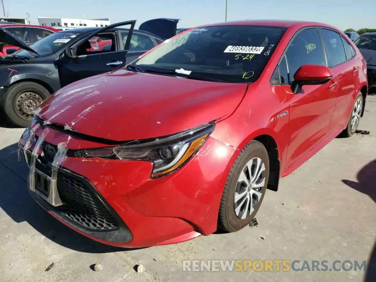 2 Photograph of a damaged car JTDEBRBE5LJ011216 TOYOTA COROLLA 2020