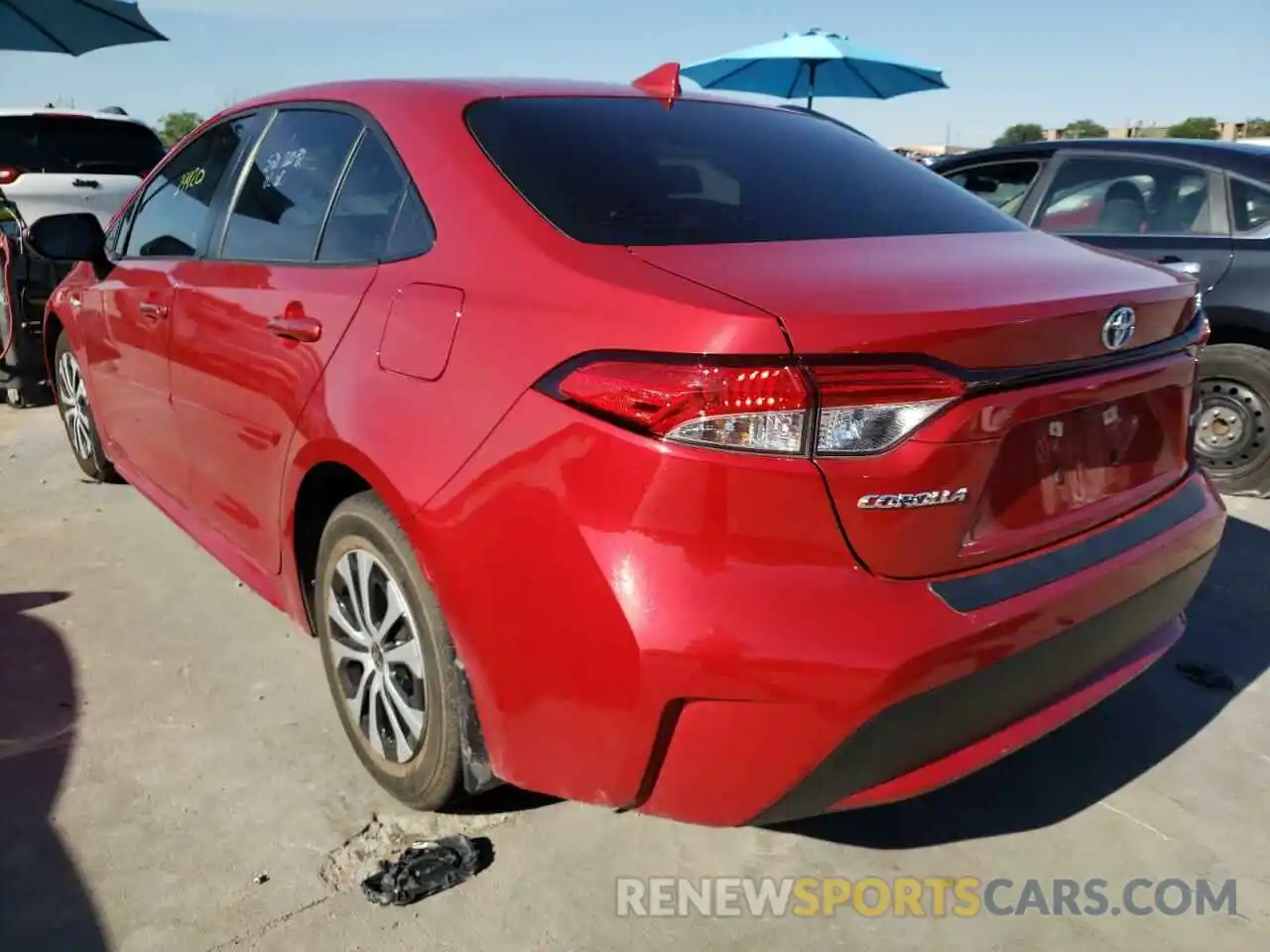 3 Photograph of a damaged car JTDEBRBE5LJ011216 TOYOTA COROLLA 2020