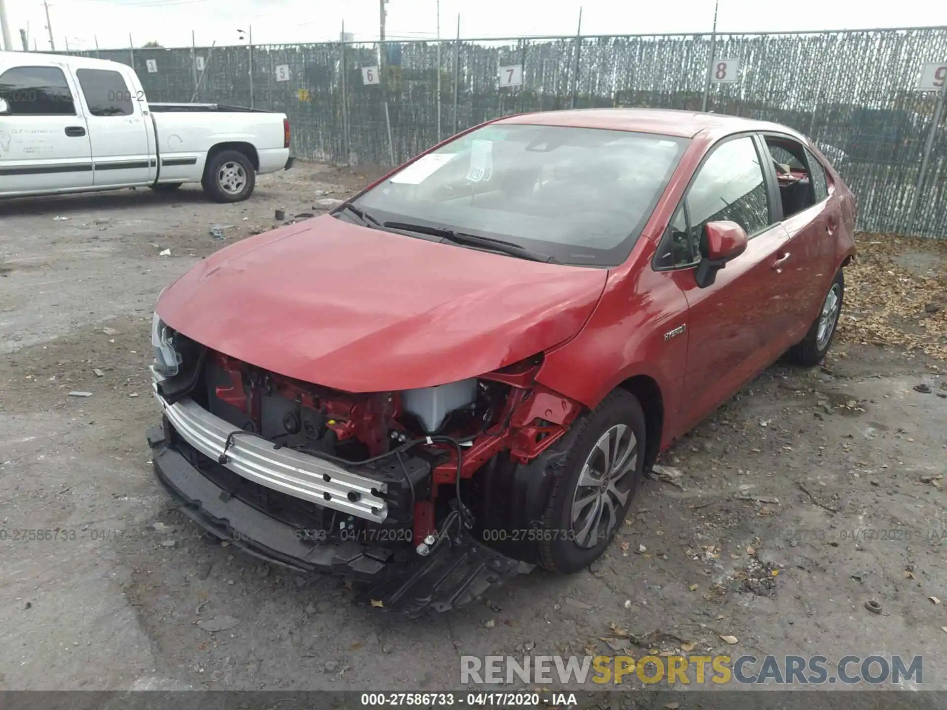 2 Photograph of a damaged car JTDEBRBE5LJ013029 TOYOTA COROLLA 2020