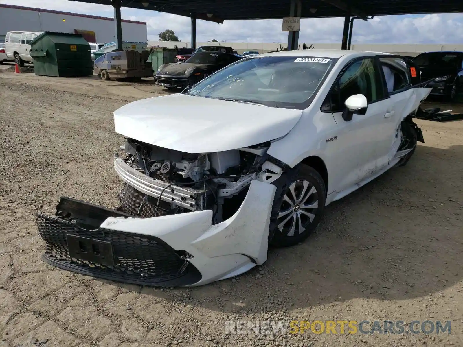 2 Photograph of a damaged car JTDEBRBE5LJ014374 TOYOTA COROLLA 2020