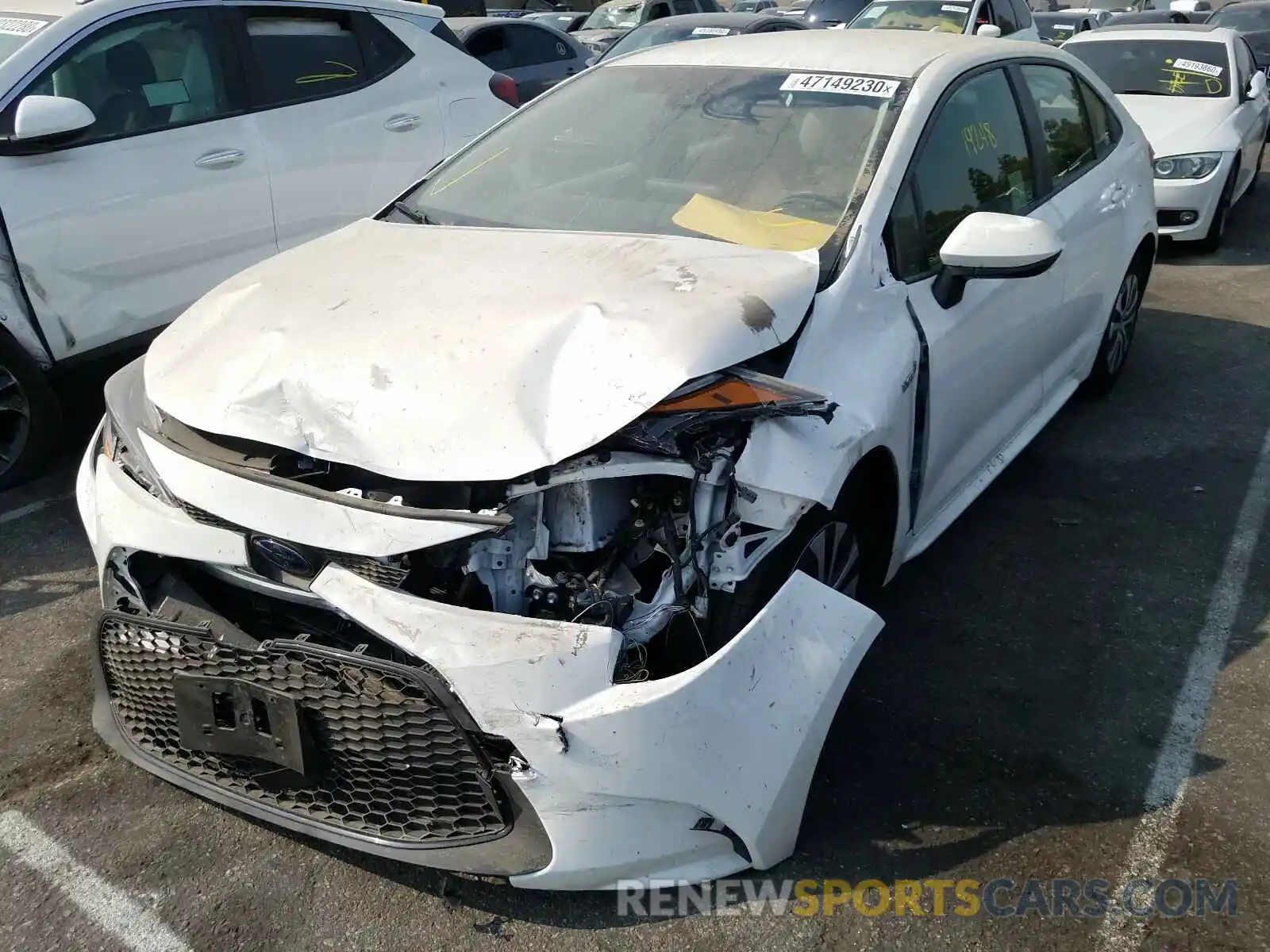 2 Фотография поврежденного автомобиля JTDEBRBE5LJ015184 TOYOTA COROLLA 2020