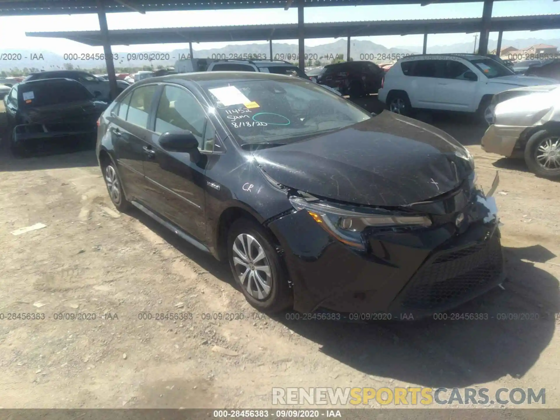 1 Photograph of a damaged car JTDEBRBE5LJ015329 TOYOTA COROLLA 2020