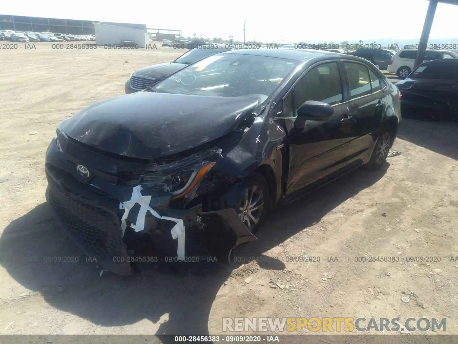 2 Photograph of a damaged car JTDEBRBE5LJ015329 TOYOTA COROLLA 2020