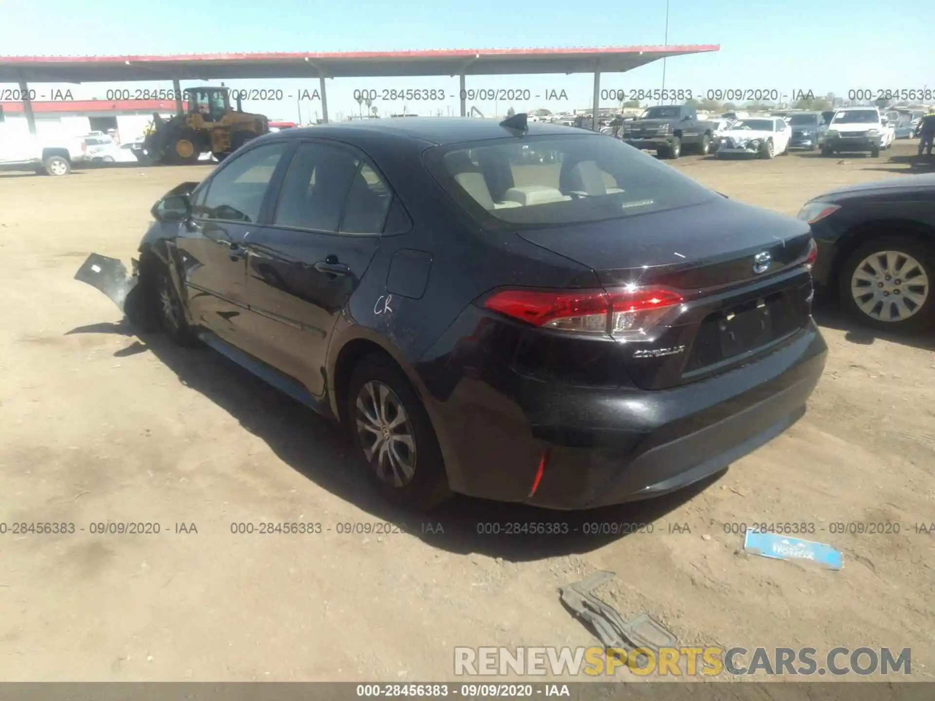 3 Photograph of a damaged car JTDEBRBE5LJ015329 TOYOTA COROLLA 2020