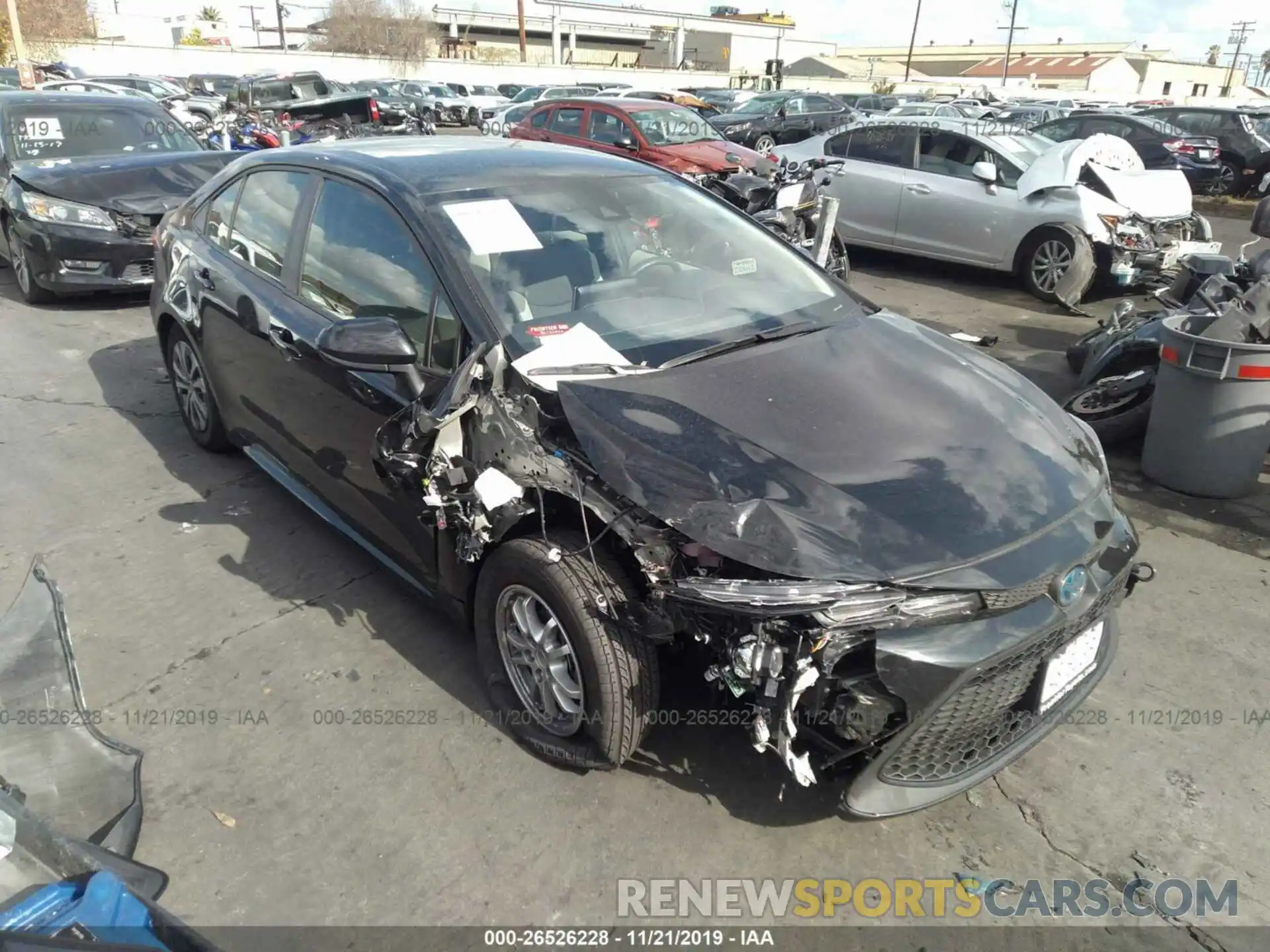 1 Photograph of a damaged car JTDEBRBE5LJ018327 TOYOTA COROLLA 2020