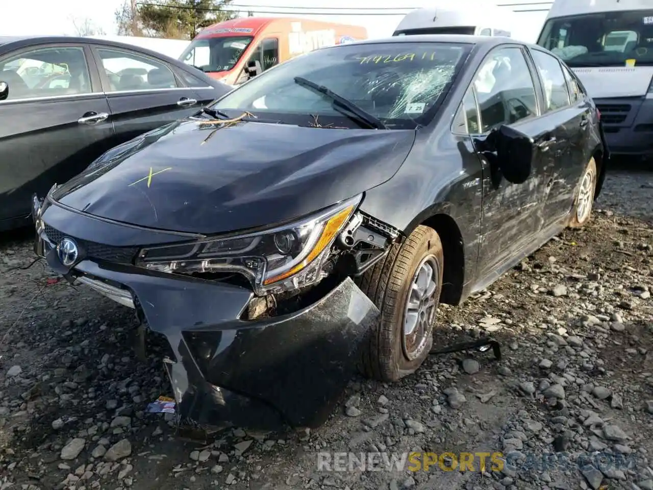 2 Photograph of a damaged car JTDEBRBE5LJ018540 TOYOTA COROLLA 2020