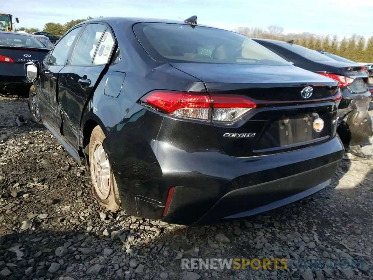 3 Photograph of a damaged car JTDEBRBE5LJ018540 TOYOTA COROLLA 2020