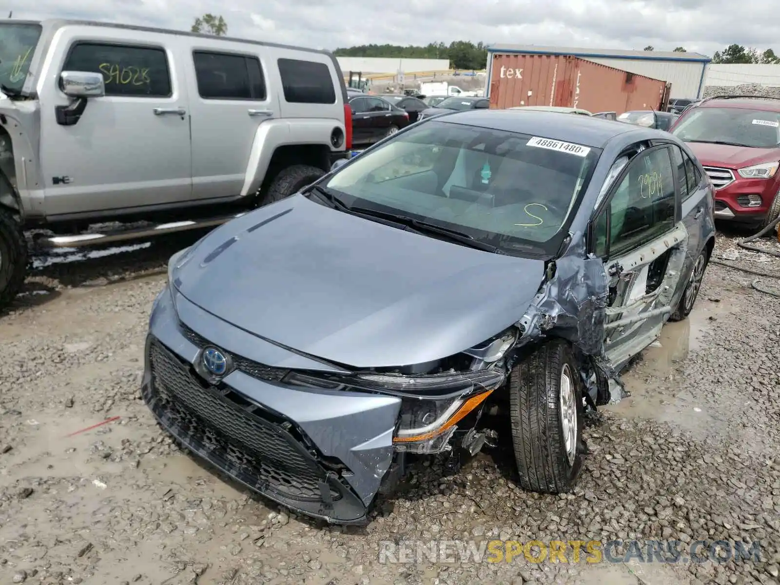 2 Photograph of a damaged car JTDEBRBE5LJ019249 TOYOTA COROLLA 2020