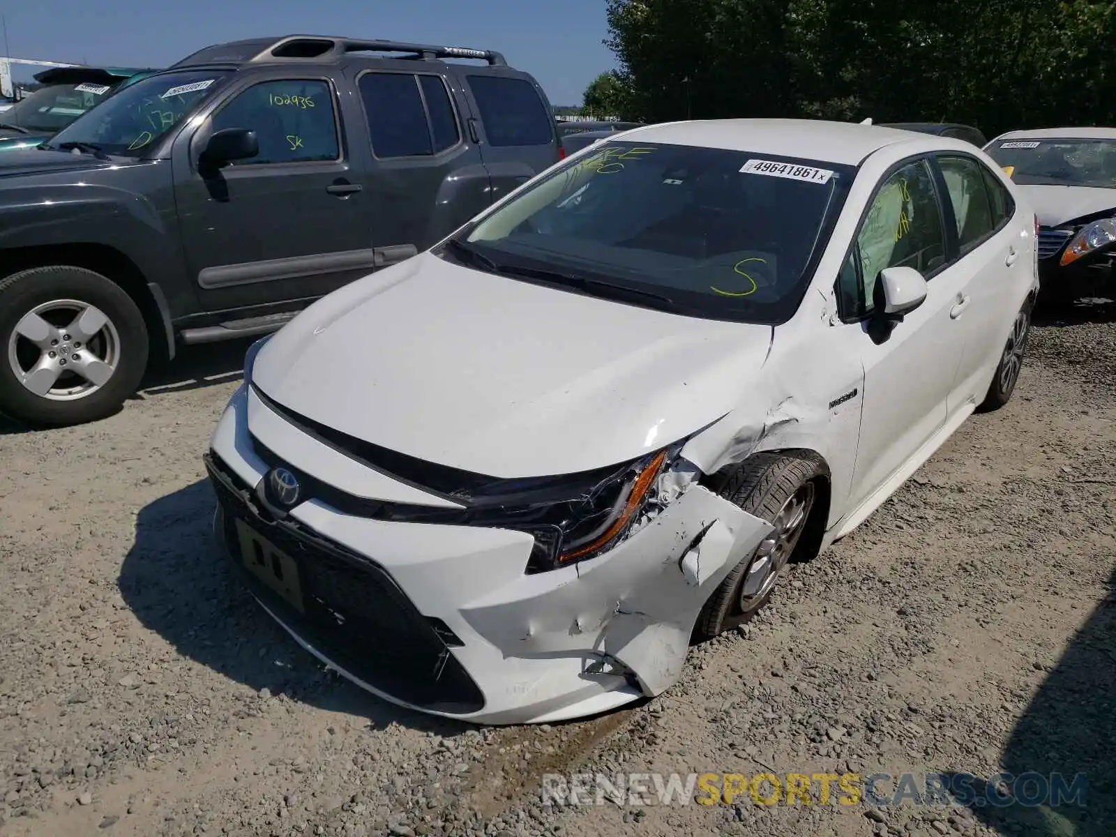 2 Photograph of a damaged car JTDEBRBE5LJ021907 TOYOTA COROLLA 2020