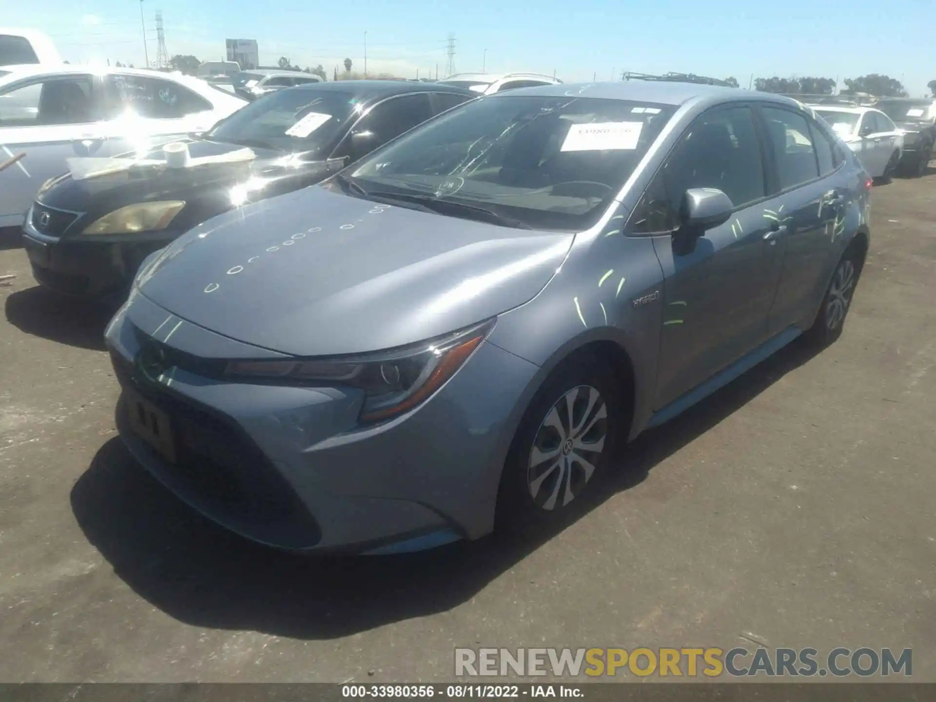 2 Photograph of a damaged car JTDEBRBE5LJ023088 TOYOTA COROLLA 2020