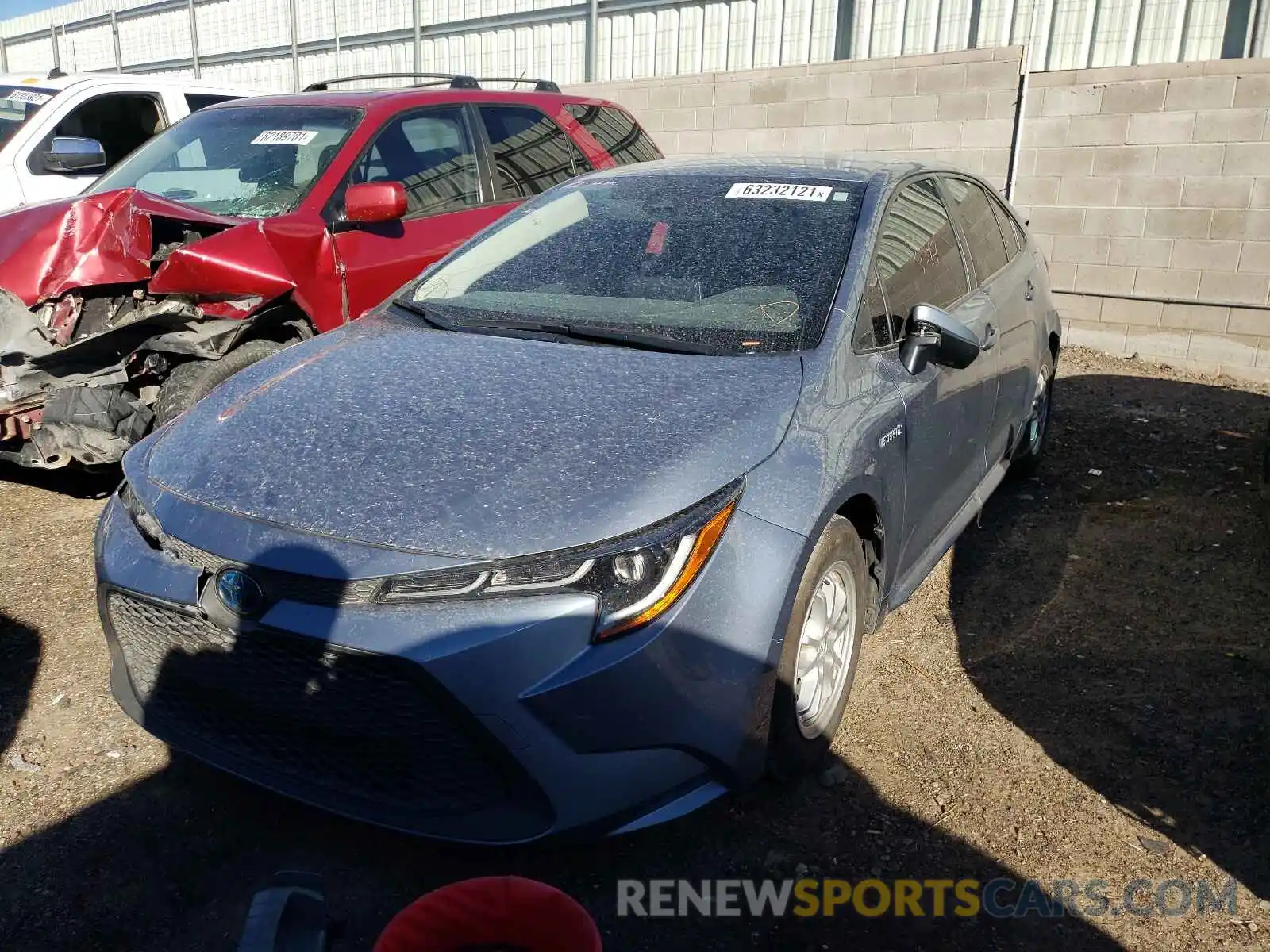 2 Photograph of a damaged car JTDEBRBE5LJ023429 TOYOTA COROLLA 2020