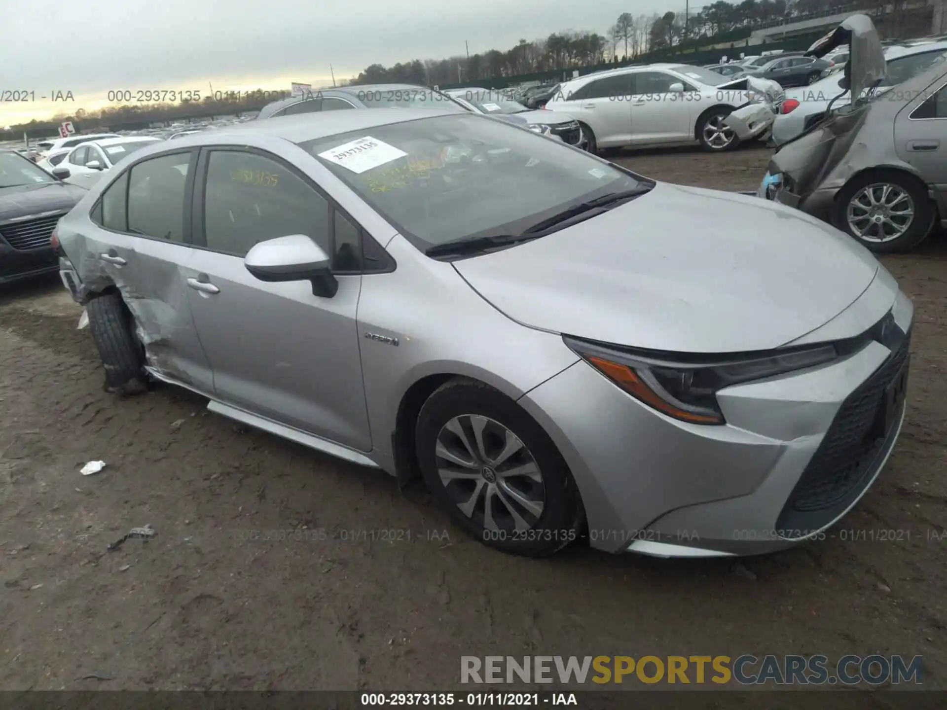 1 Photograph of a damaged car JTDEBRBE5LJ023432 TOYOTA COROLLA 2020