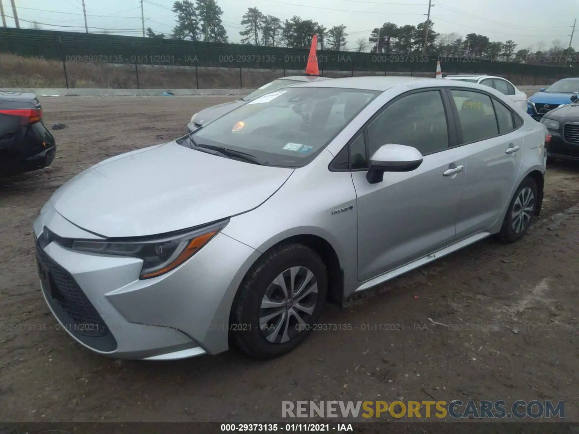 2 Photograph of a damaged car JTDEBRBE5LJ023432 TOYOTA COROLLA 2020