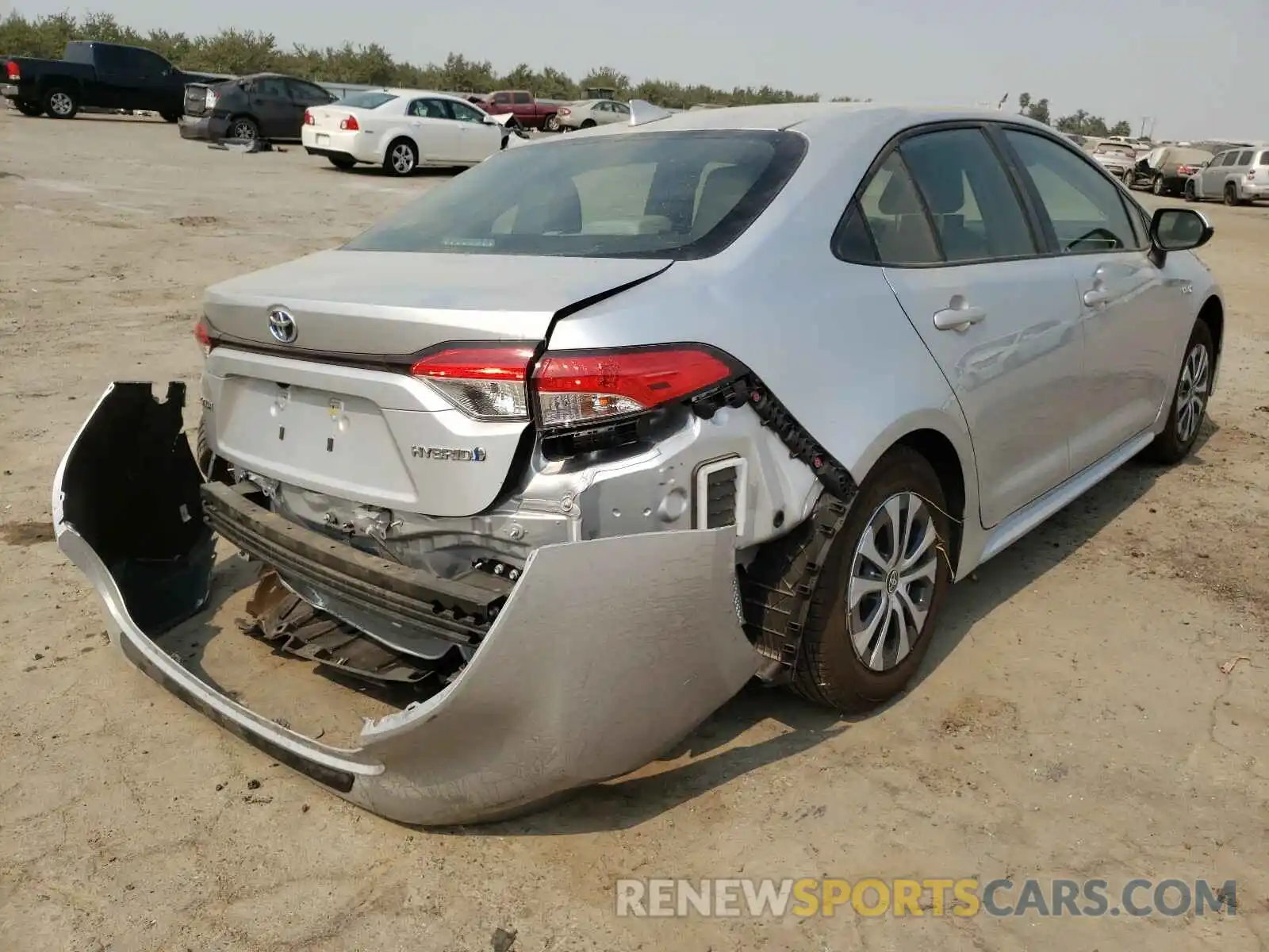 4 Photograph of a damaged car JTDEBRBE5LJ023947 TOYOTA COROLLA 2020