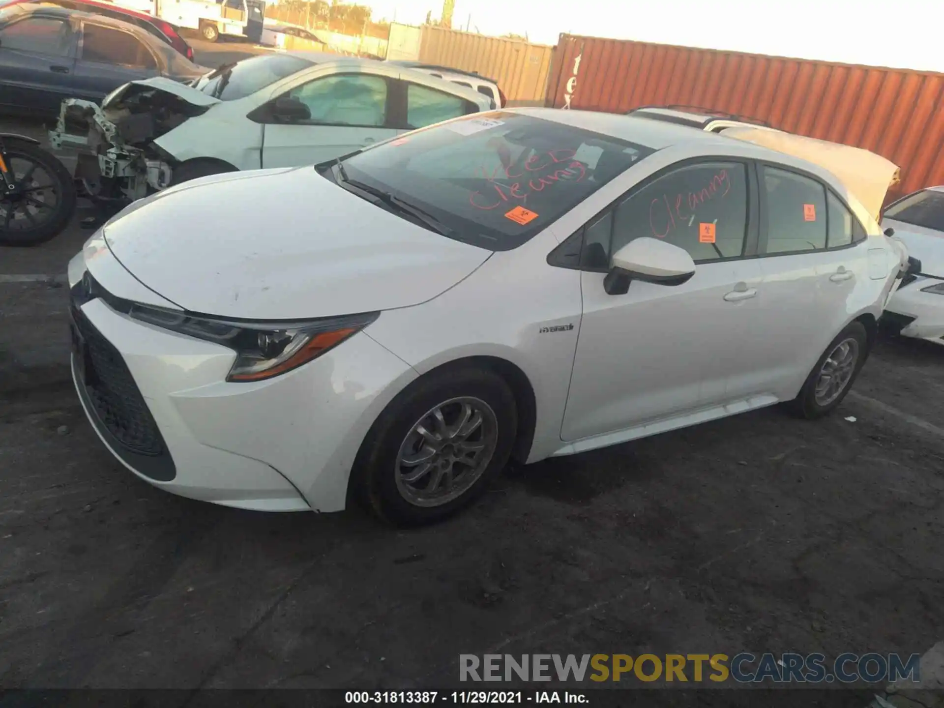 2 Photograph of a damaged car JTDEBRBE5LJ024354 TOYOTA COROLLA 2020