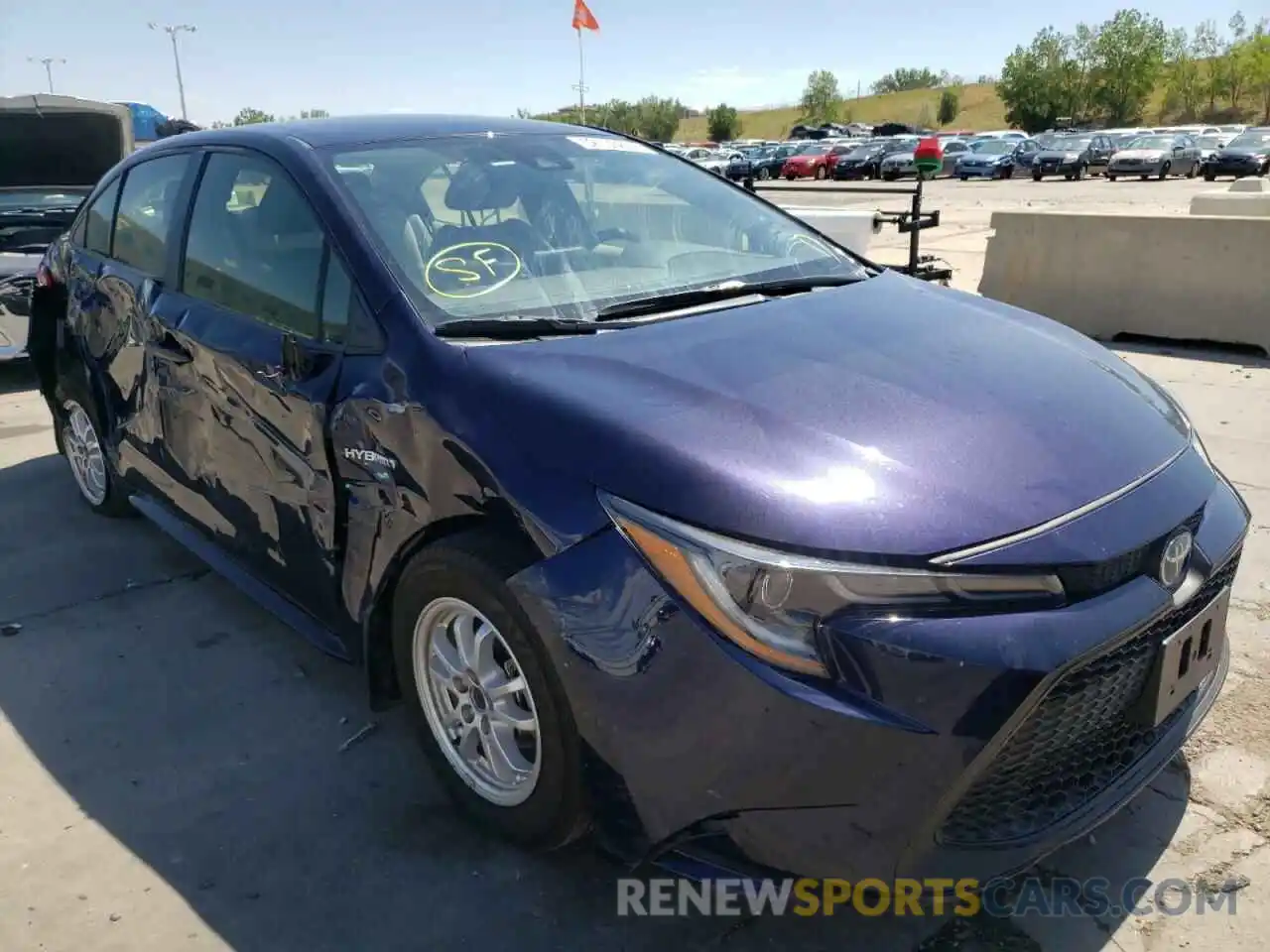 1 Photograph of a damaged car JTDEBRBE5LJ027691 TOYOTA COROLLA 2020