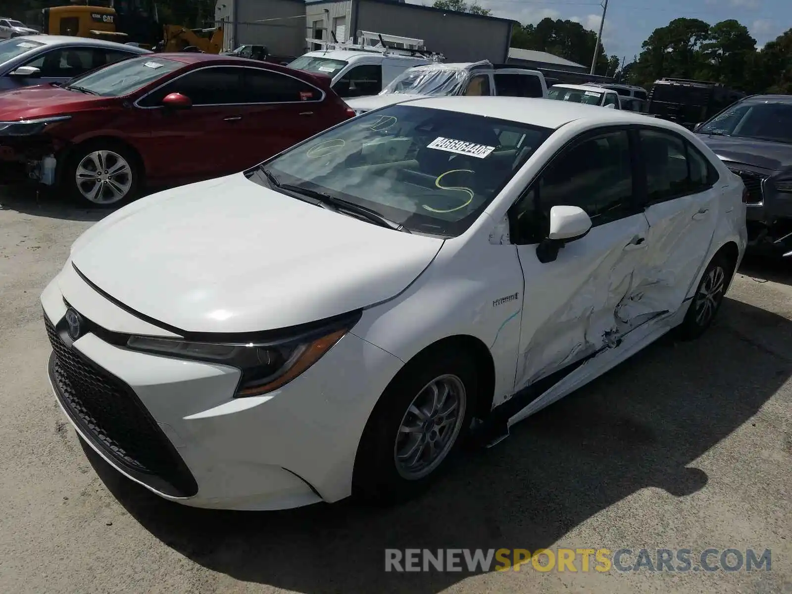 2 Photograph of a damaged car JTDEBRBE5LJ028372 TOYOTA COROLLA 2020