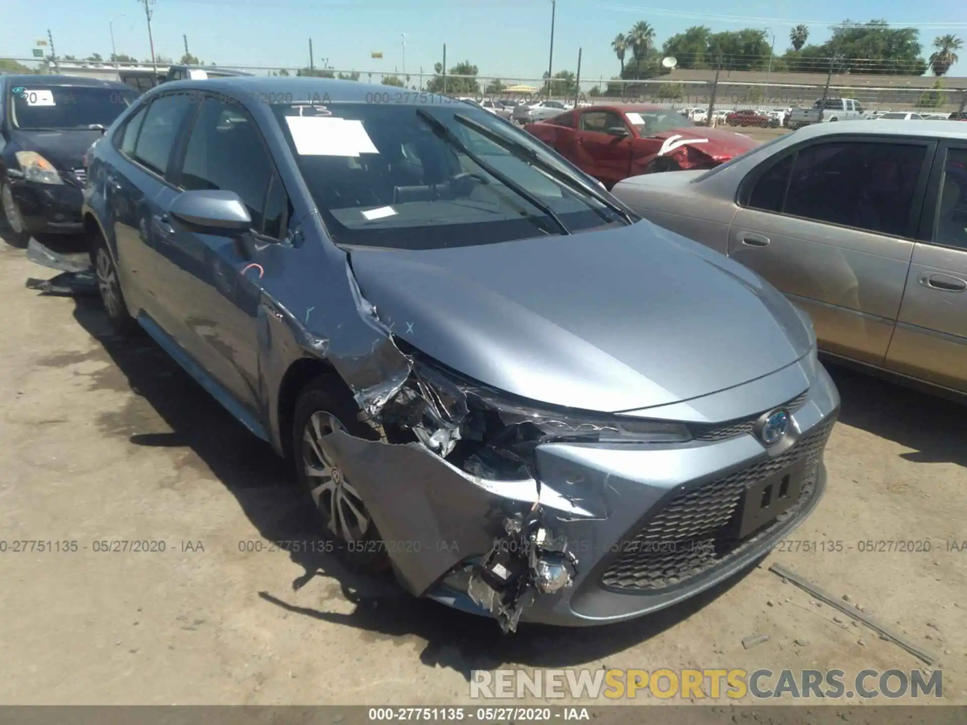 1 Photograph of a damaged car JTDEBRBE5LJ028436 TOYOTA COROLLA 2020