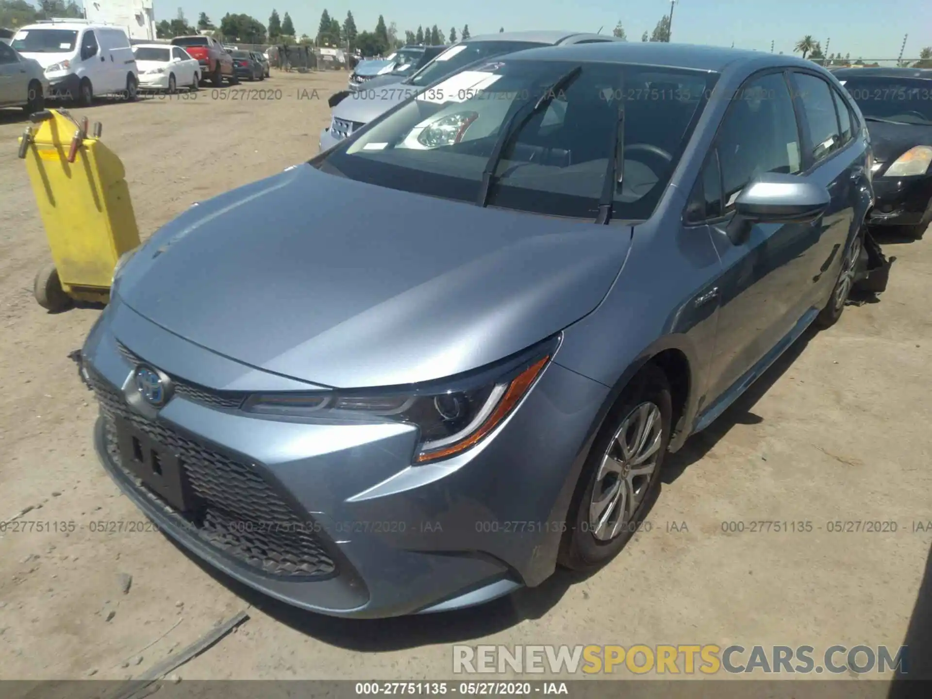 2 Photograph of a damaged car JTDEBRBE5LJ028436 TOYOTA COROLLA 2020