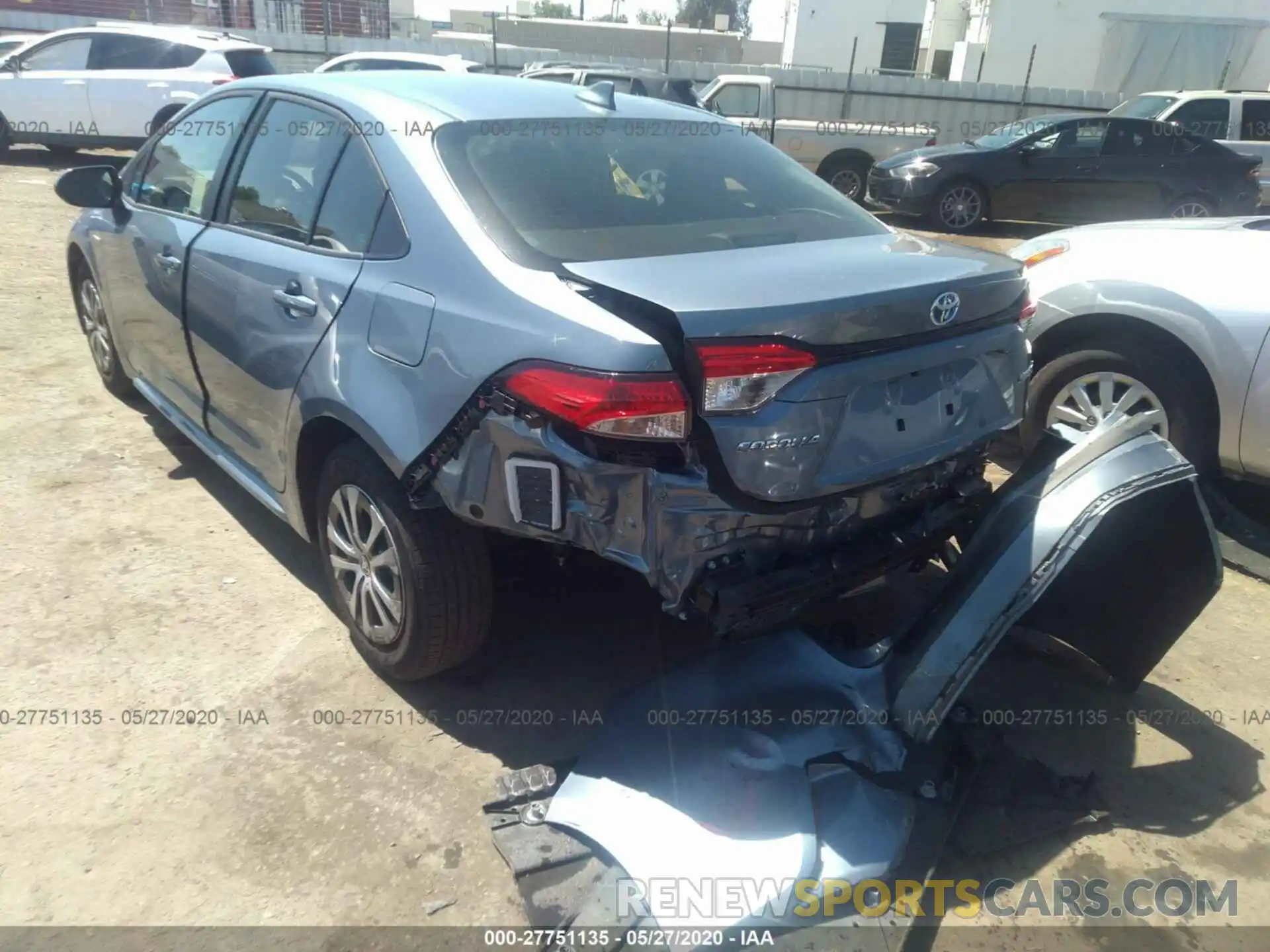 3 Photograph of a damaged car JTDEBRBE5LJ028436 TOYOTA COROLLA 2020