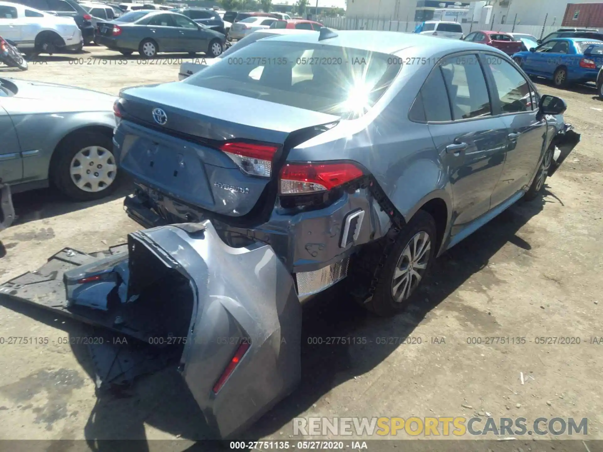 4 Photograph of a damaged car JTDEBRBE5LJ028436 TOYOTA COROLLA 2020