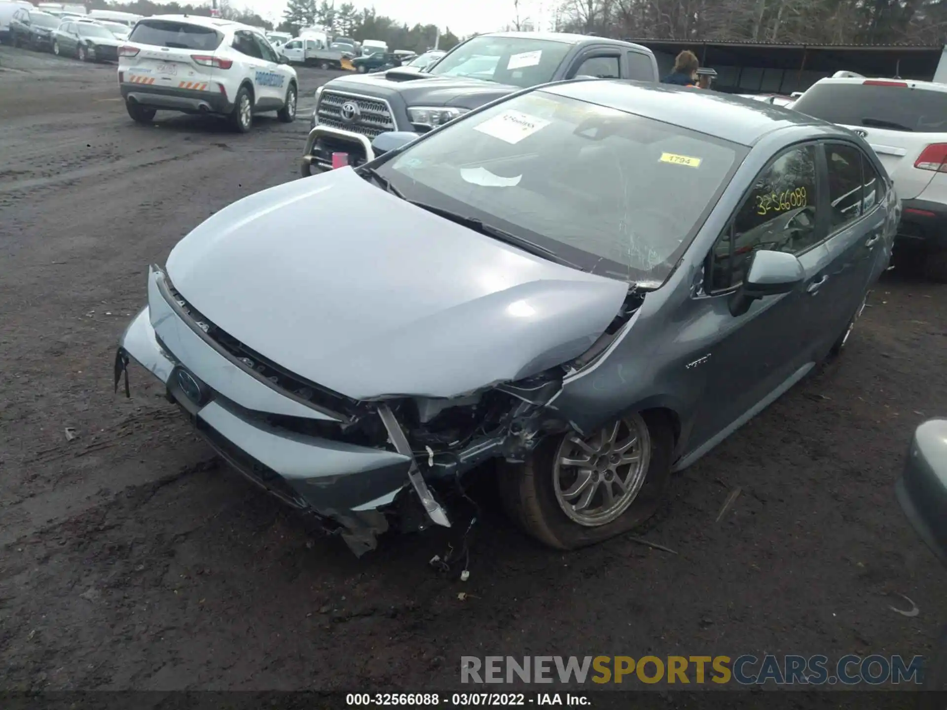 2 Photograph of a damaged car JTDEBRBE5LJ029960 TOYOTA COROLLA 2020